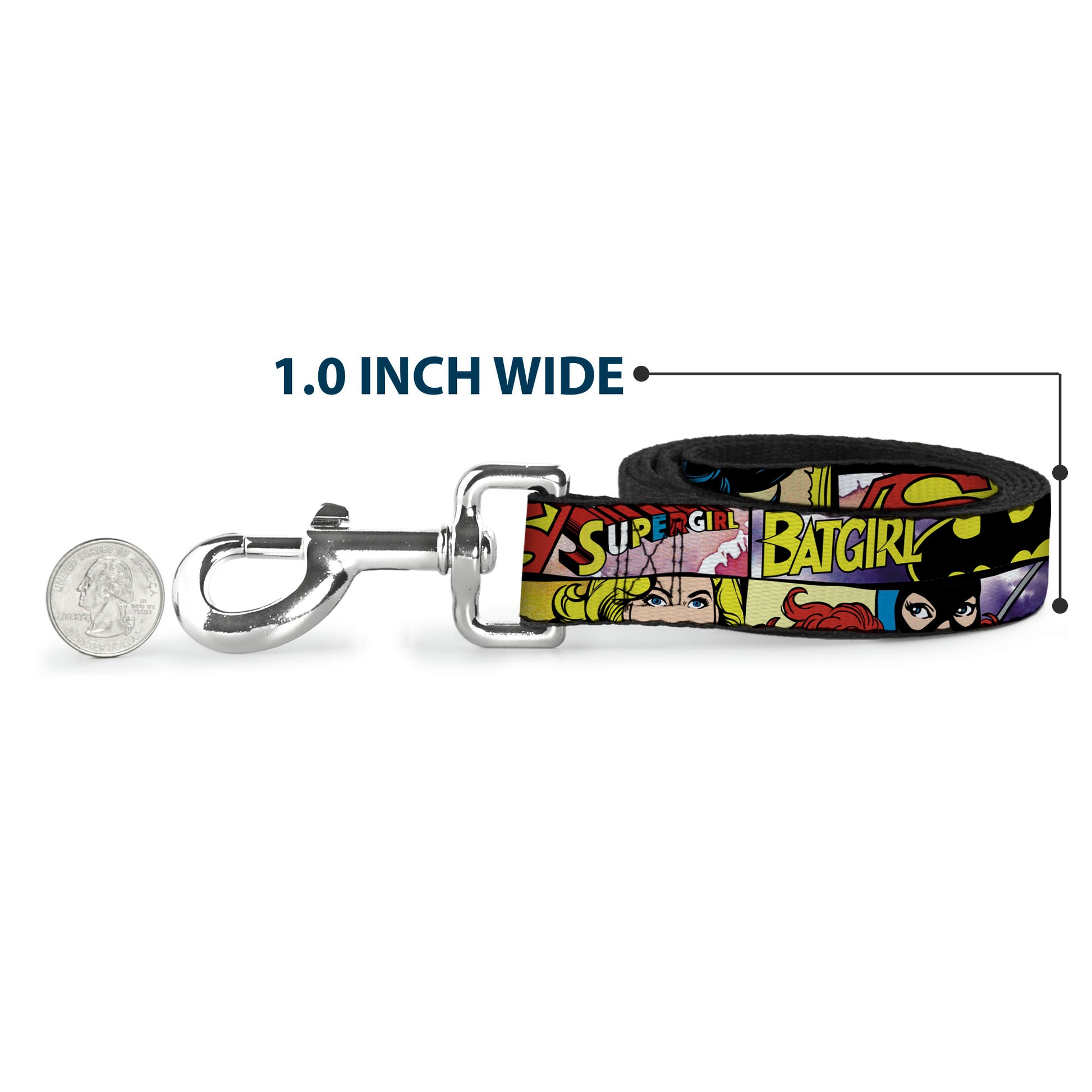 Dog Leash - Superheroines Wonder Woman/Supergirl/Batgirl Dog Leashes DC Comics