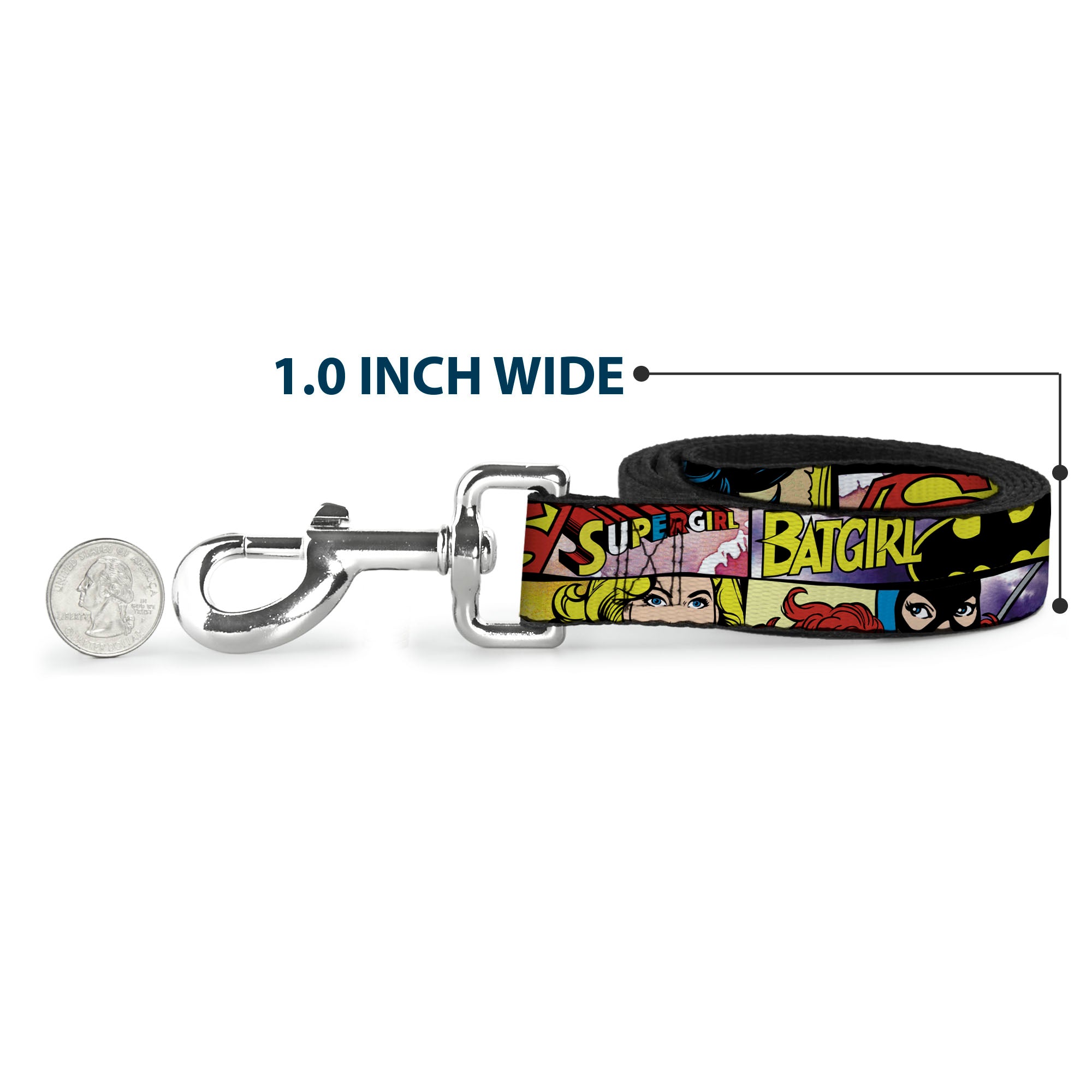 Dog Leash - Superheroines Wonder Woman/Supergirl/Batgirl Dog Leashes DC Comics