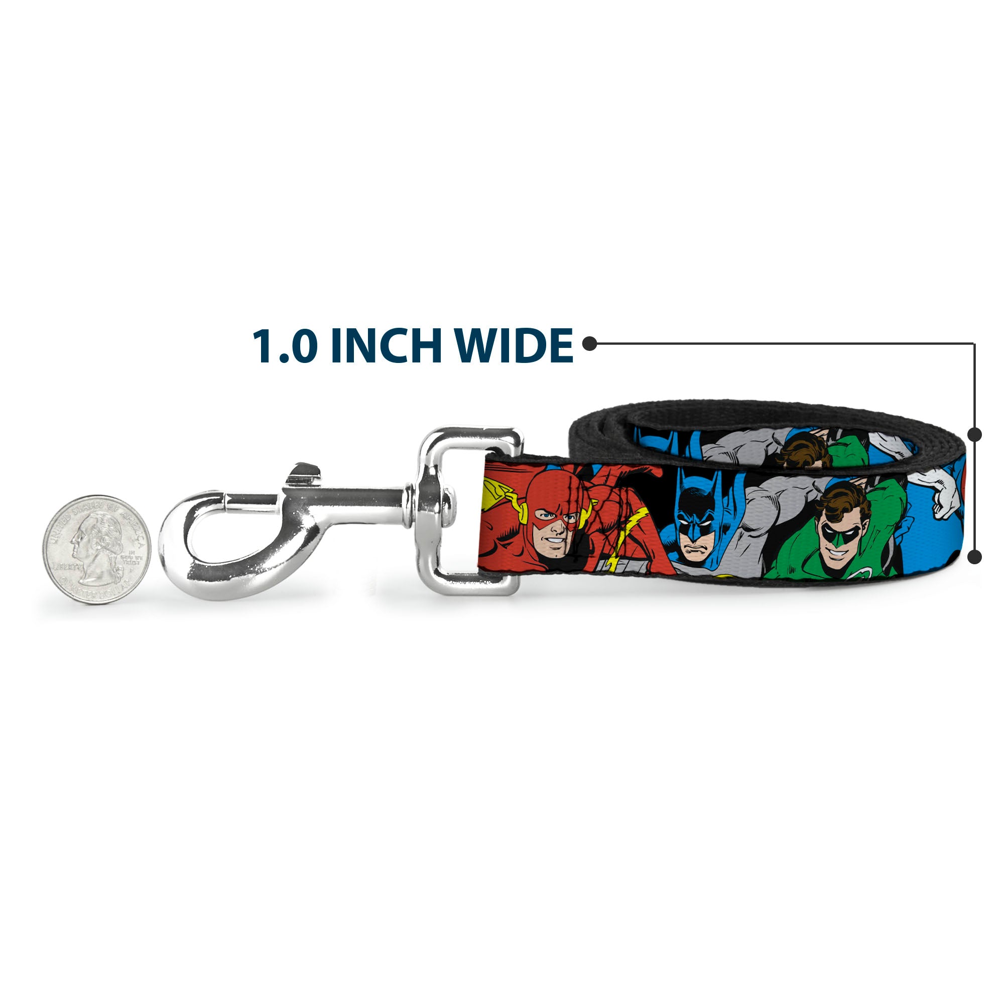 Dog Leash - Justice League Superheroes CLOSE-UP New Dog Leashes DC Comics