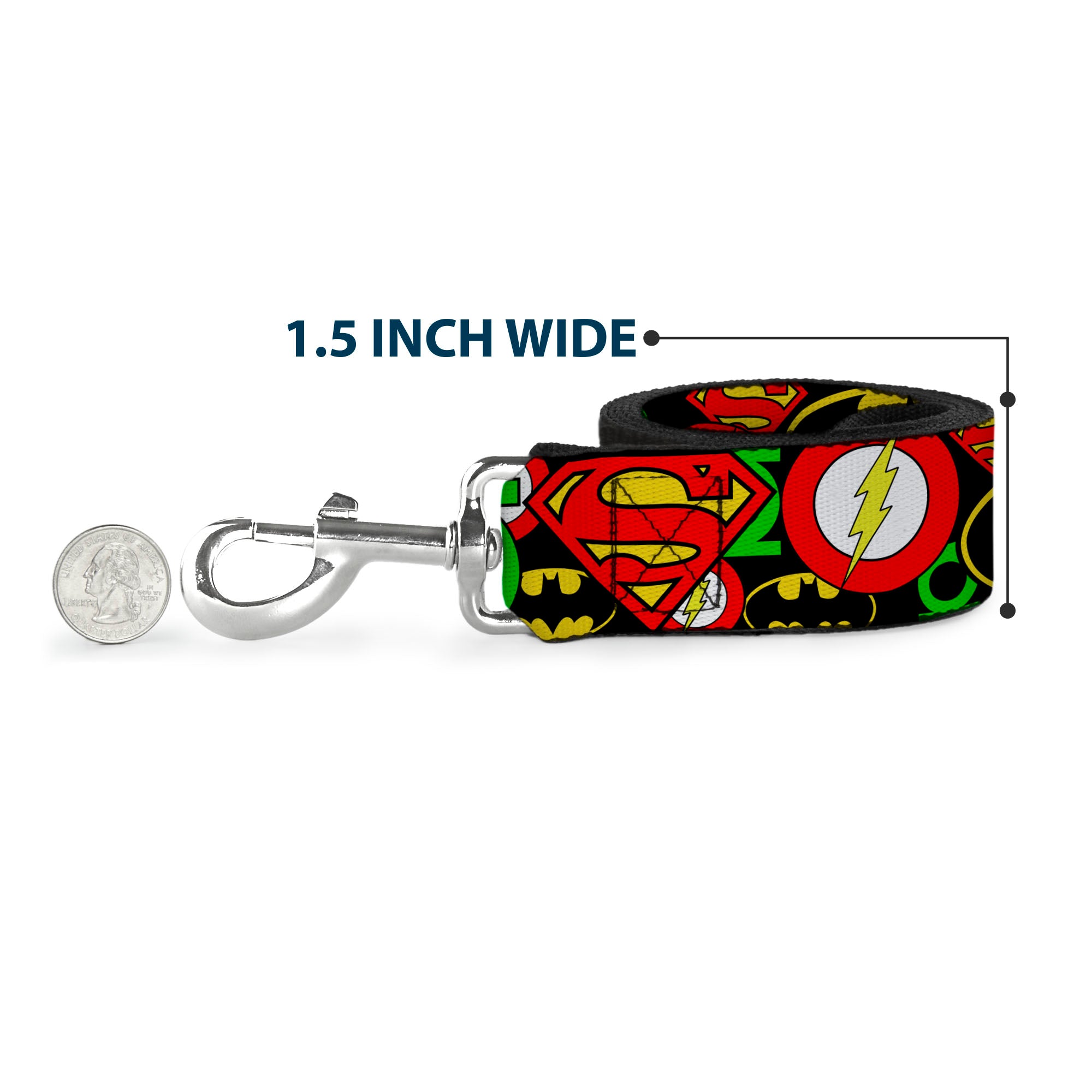 Dog Leash - Justice League Stacked Logos Dog Leashes DC Comics