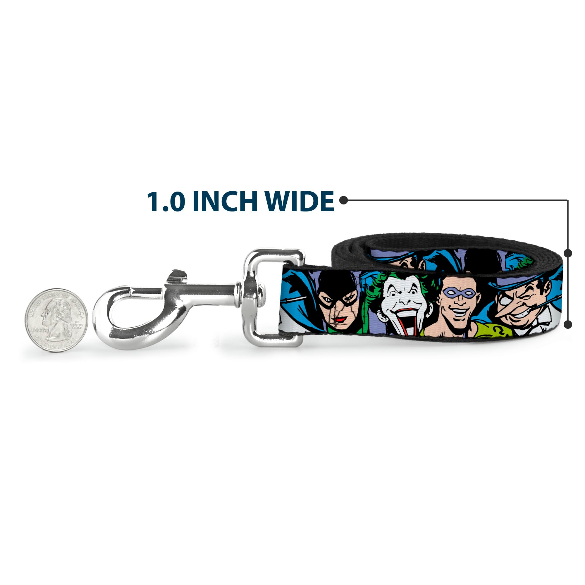 Dog Leash - Justice League Villains CLOSE-UP Dog Leashes DC Comics
