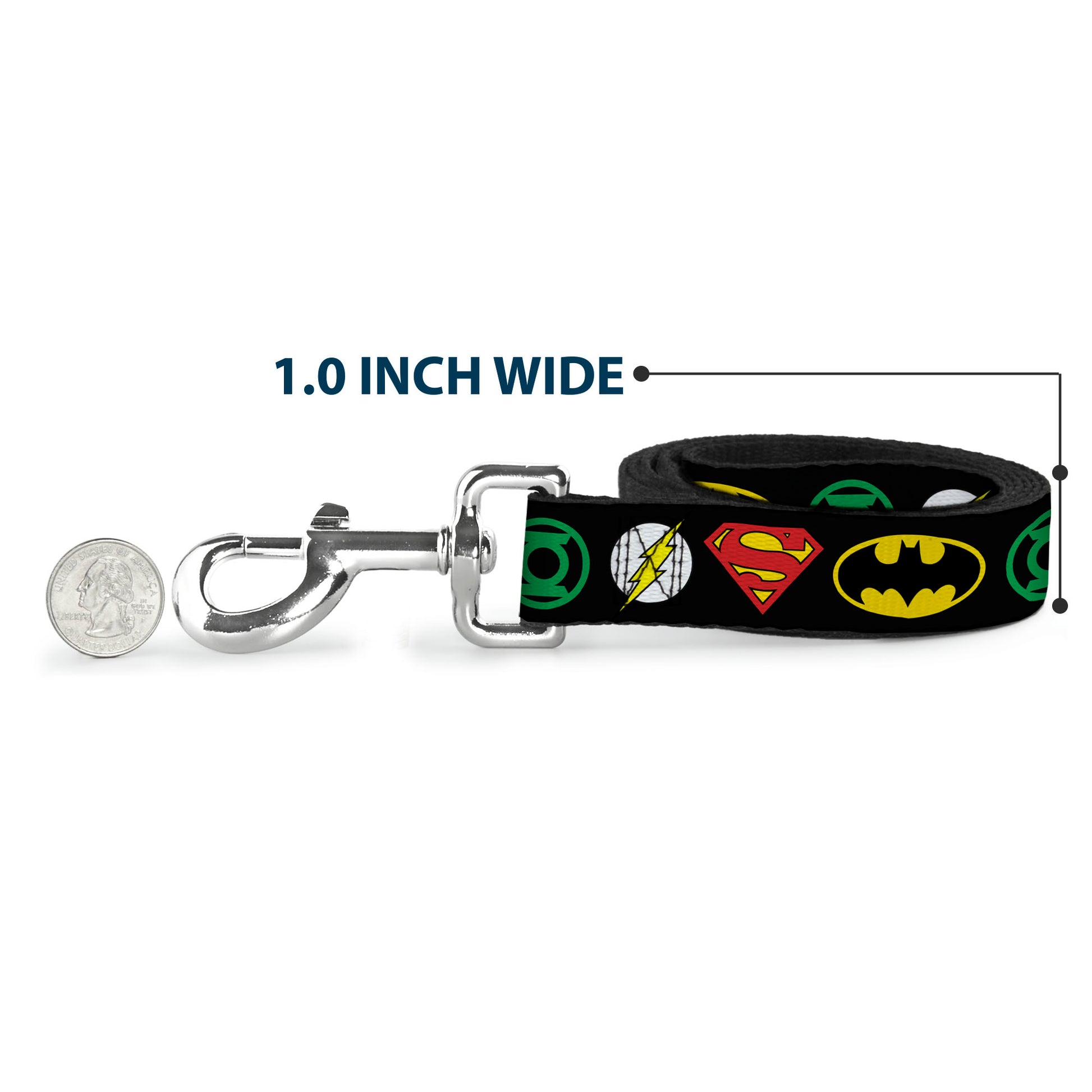 Dog Leash - Justice League Superhero Logos Dog Leashes DC Comics