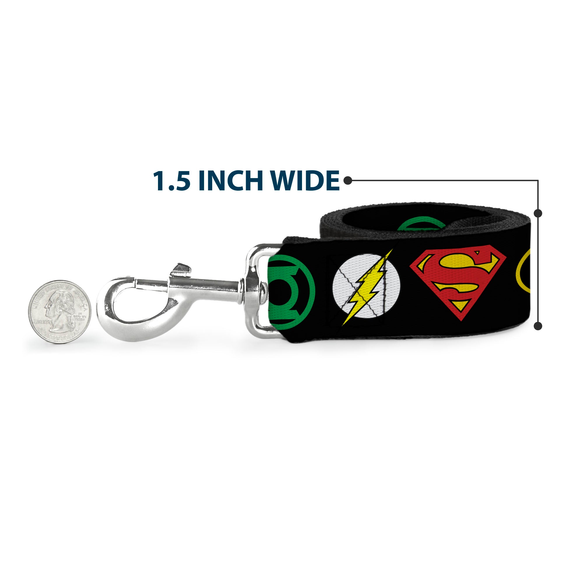 Dog Leash - Justice League Superhero Logos Dog Leashes DC Comics