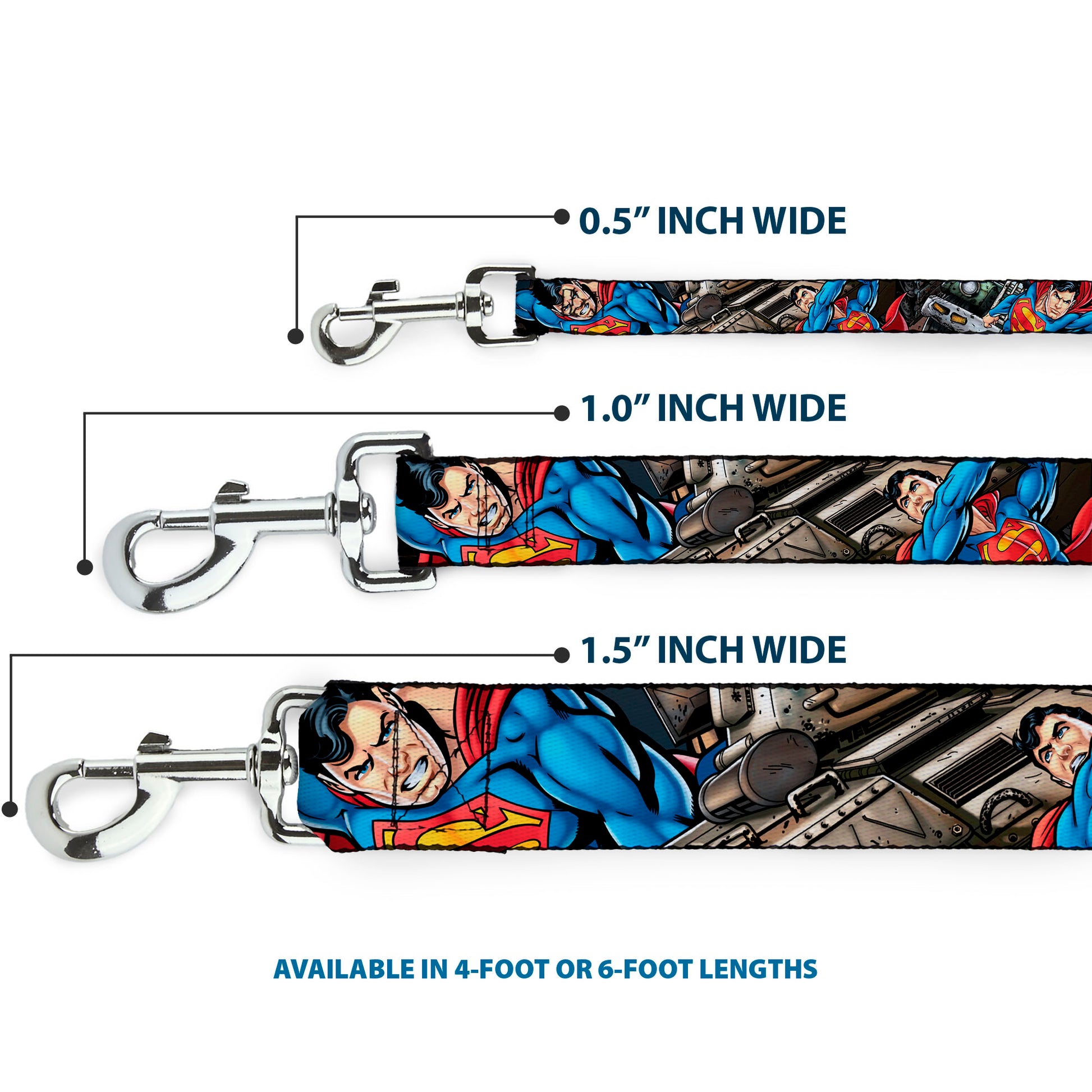 Dog Leash - Superman Metropolis Face-Off Dog Leashes DC Comics