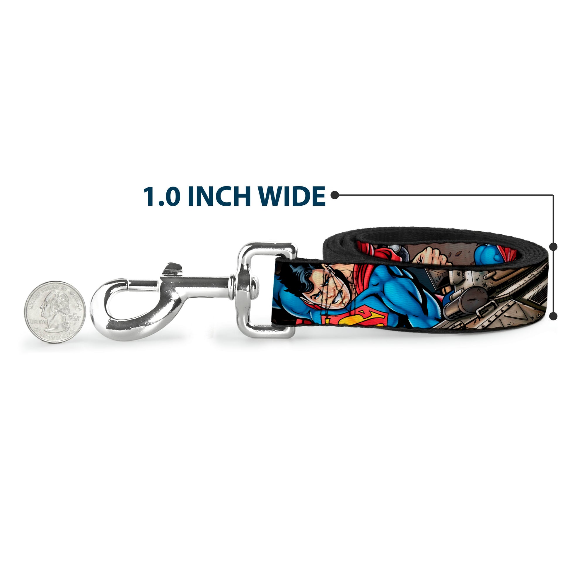Dog Leash - Superman Metropolis Face-Off Dog Leashes DC Comics