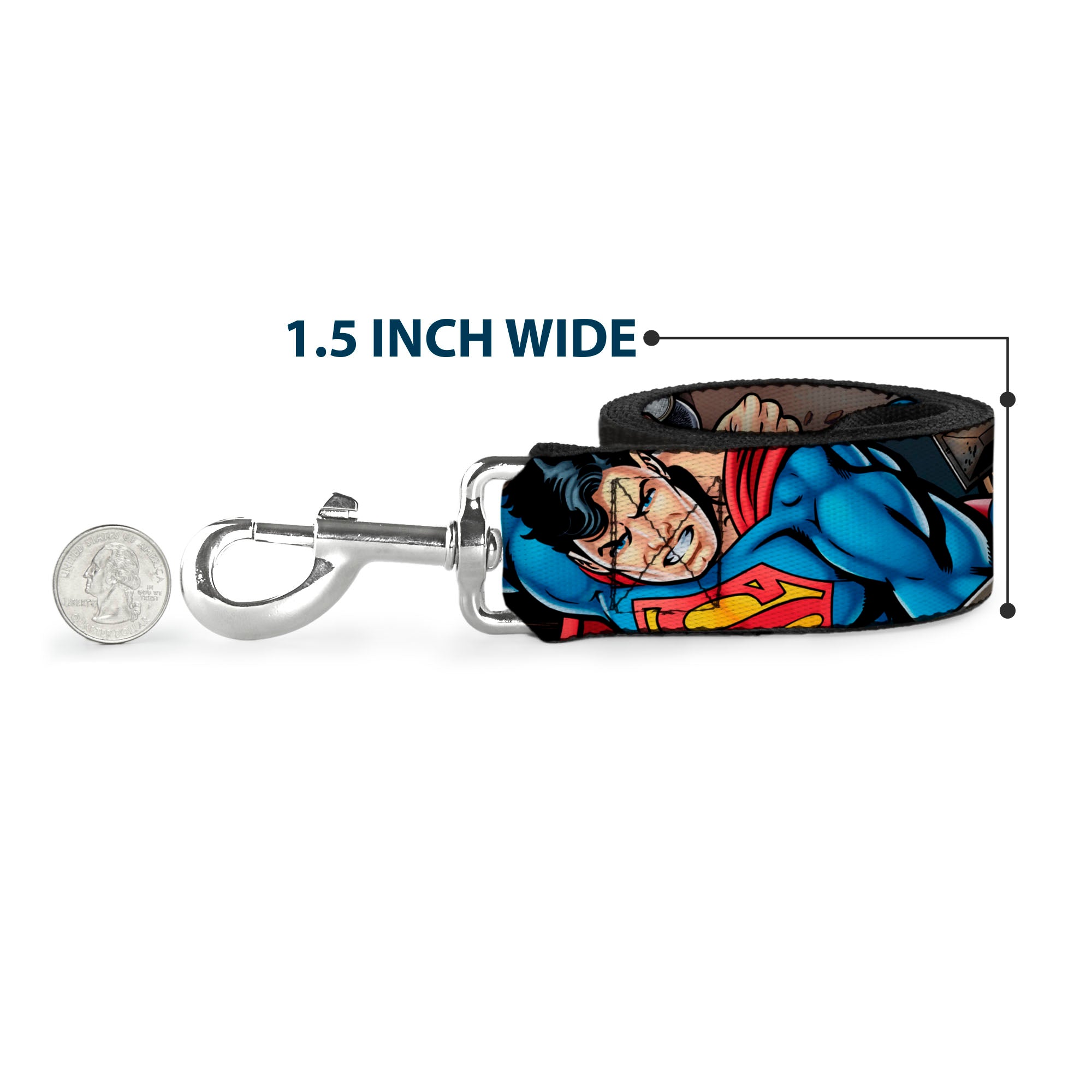 Dog Leash - Superman Metropolis Face-Off Dog Leashes DC Comics