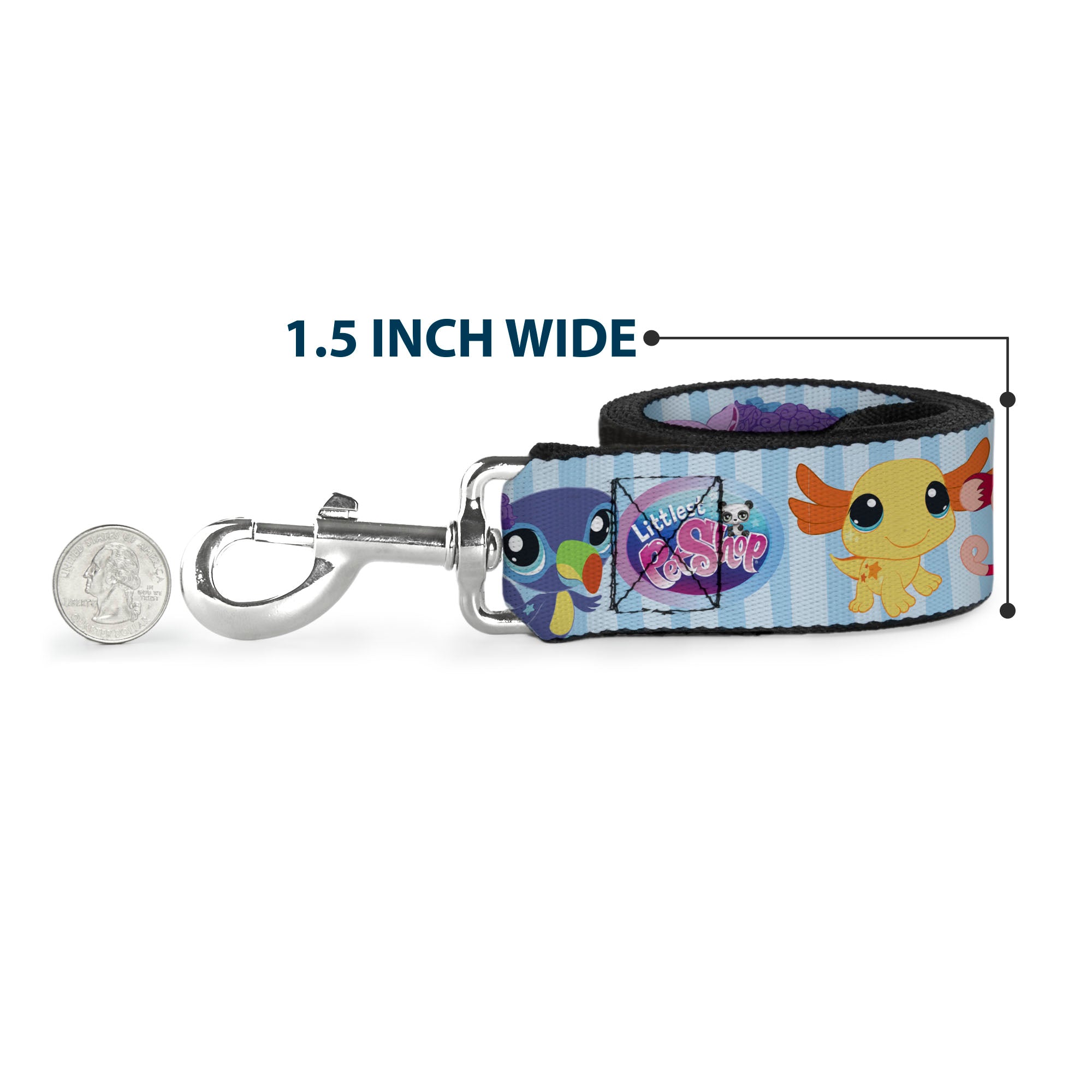 Dog Leash - LITTLEST PET SHOP Animal Poses Stripe Blues