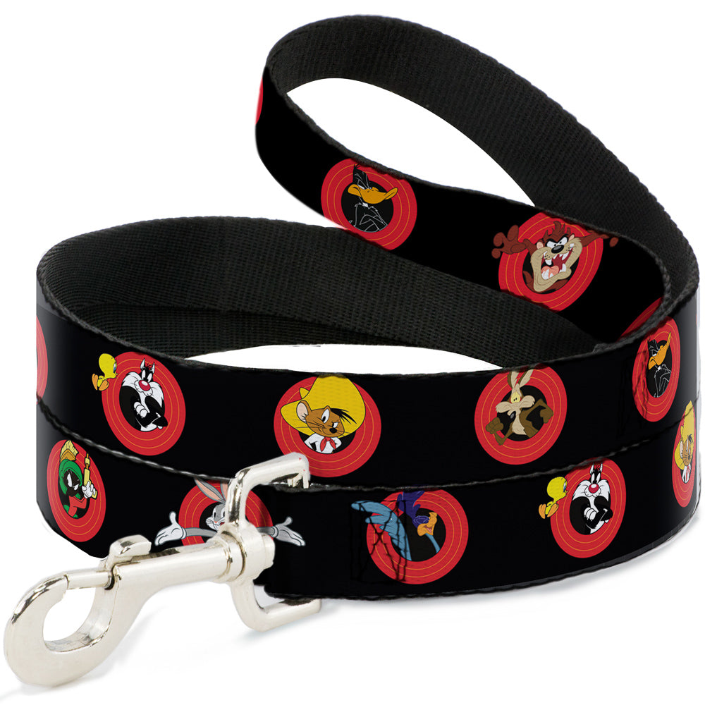 Dog Leash - Looney Tunes Characters Bullseye Pose Black Dog Leashes Looney Tunes
