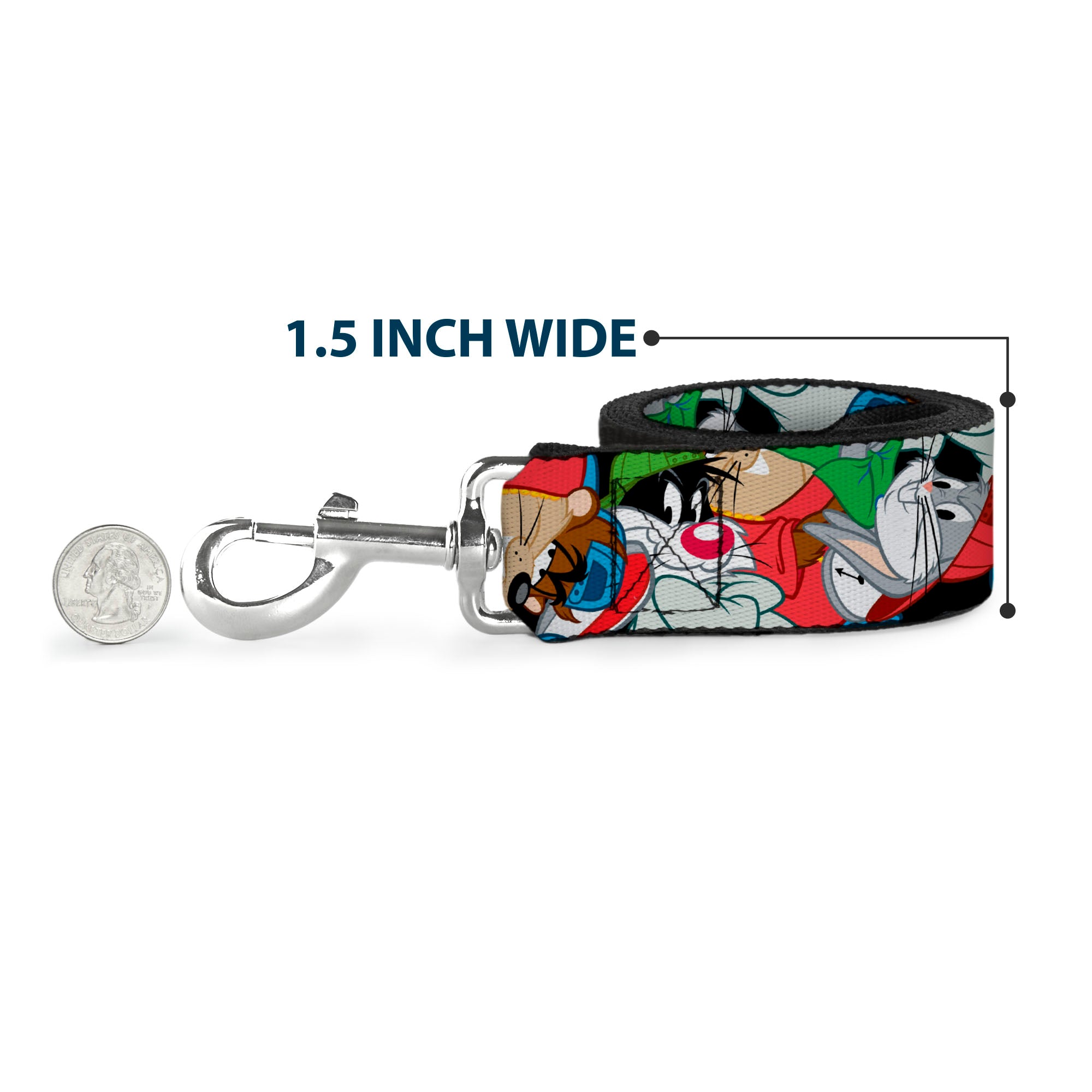 Dog Leash - Looney Tunes 3-B-Boy Stance Character Poses Stacked Dog Leashes Looney Tunes