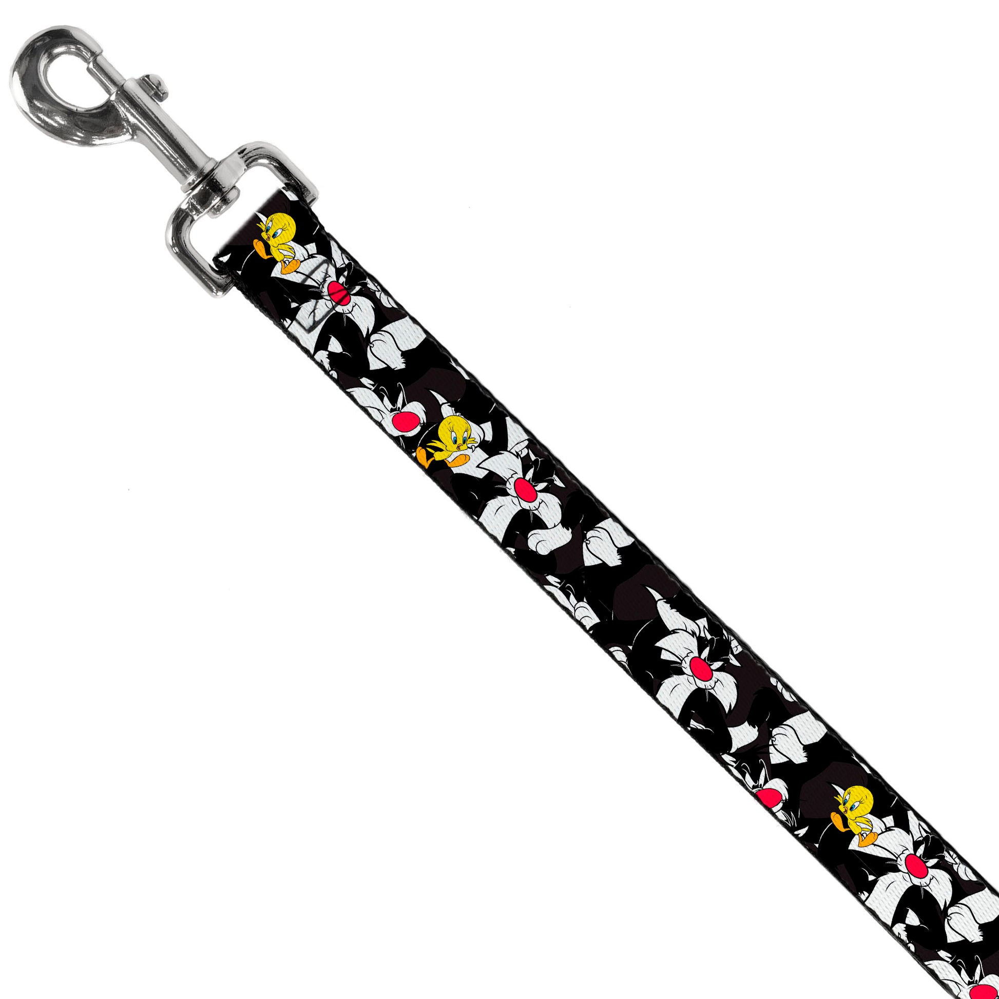 Dog Leash - Sylvester and Tweety Poses Scattered Charcoal Dog Leashes Looney Tunes