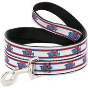 Dog Leash - Space Jam TUNE SQUAD Logo Stripe White/Red/Blue Dog Leashes Looney Tunes