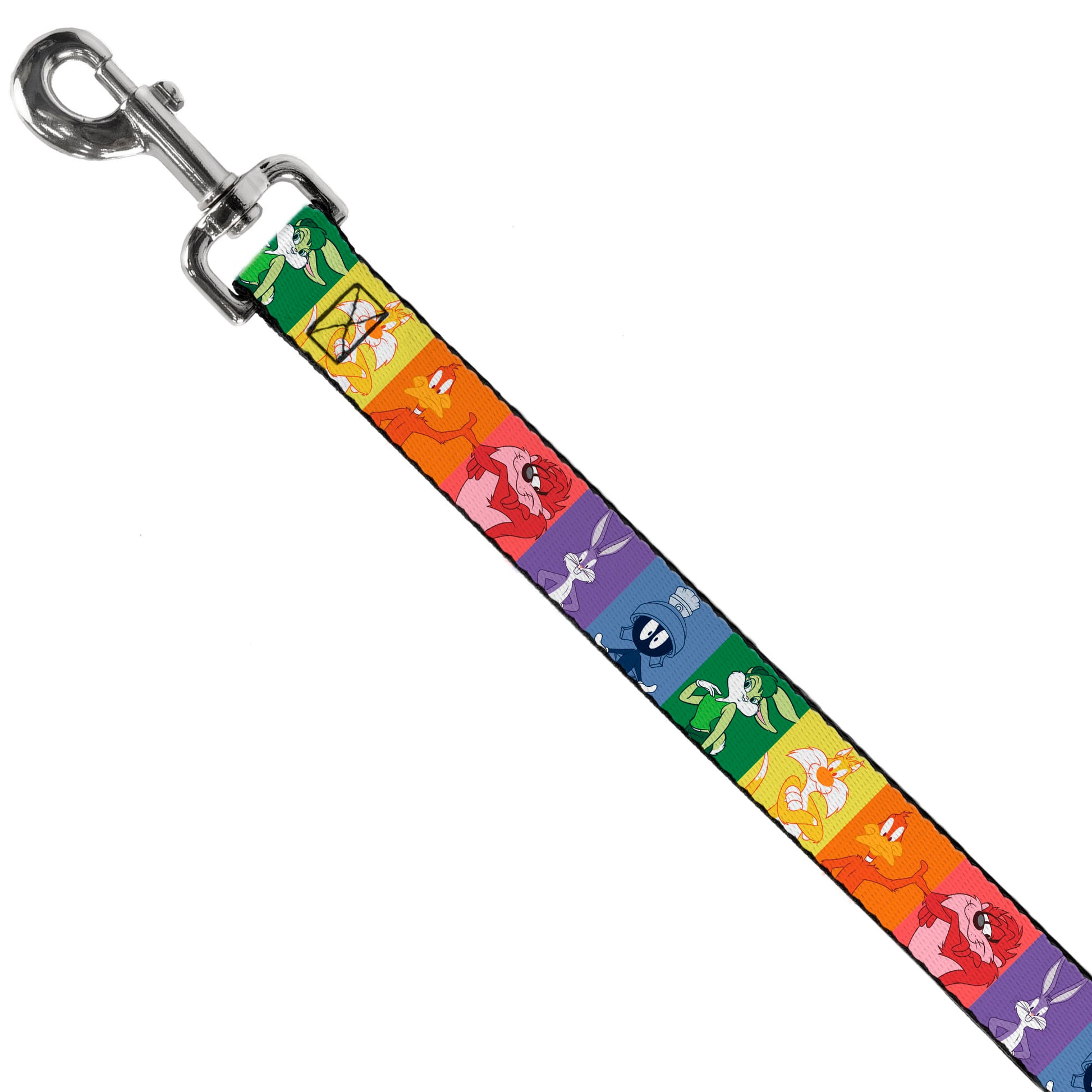 Dog Leash - Looney Tunes 6-Character Pose Pride Blocks Multi Color Dog Leashes Looney Tunes