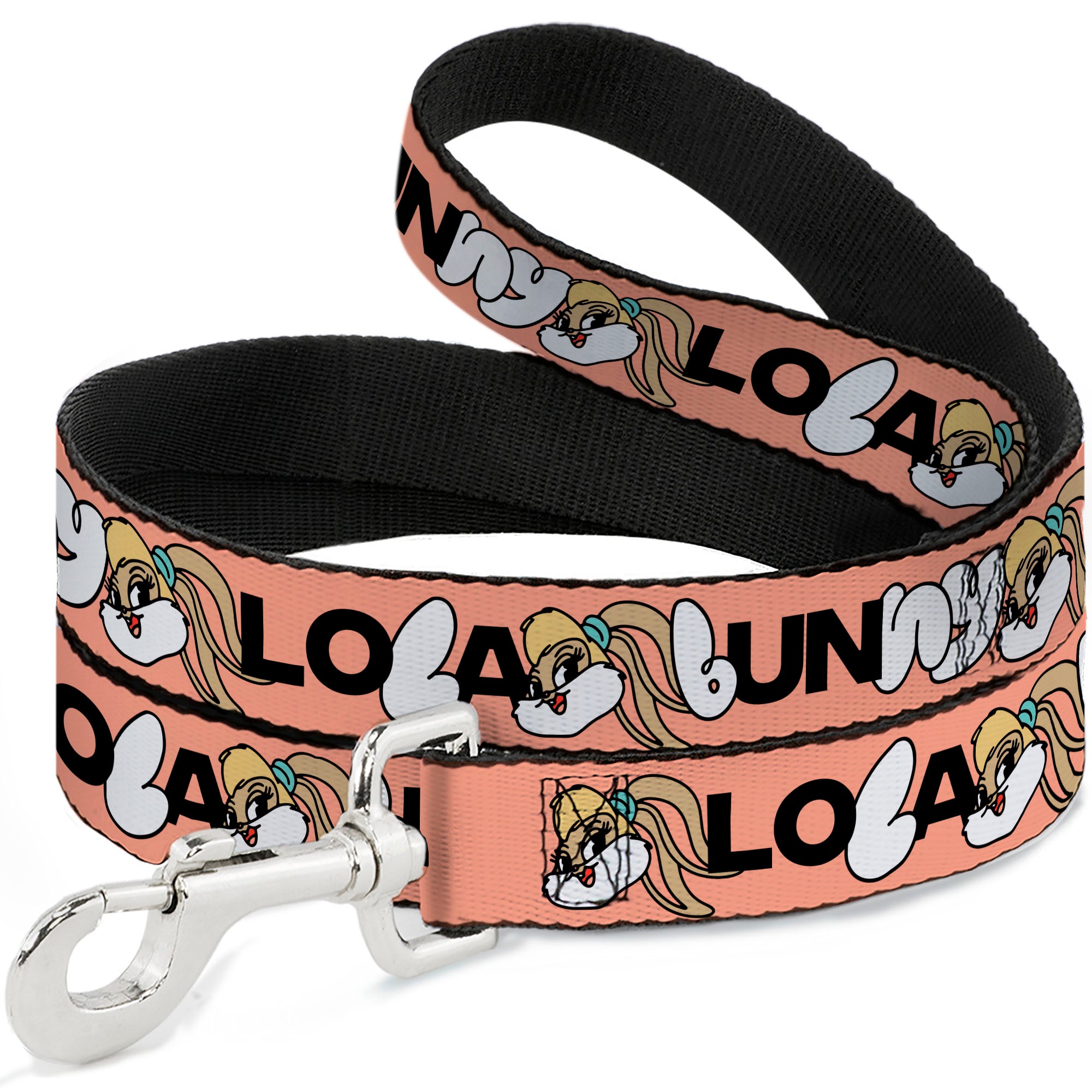 Dog Leash - LOLA BUNNY Smiling Face Text Peach Dog Leashes Looney Tunes