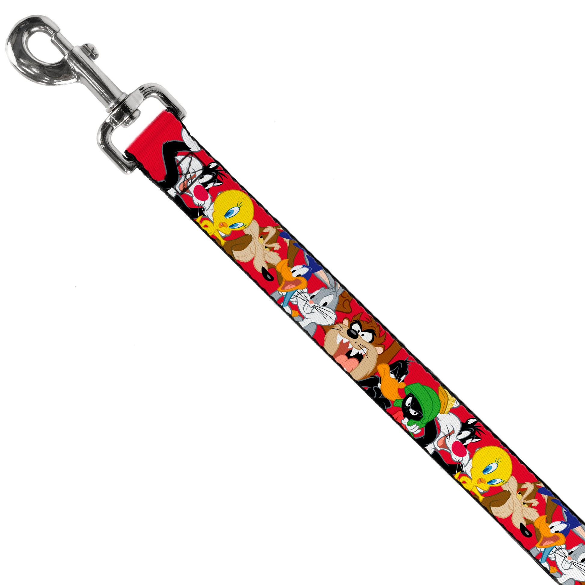 Dog Leash - Looney Tunes Eight Character Faces Red Dog Leashes Looney Tunes