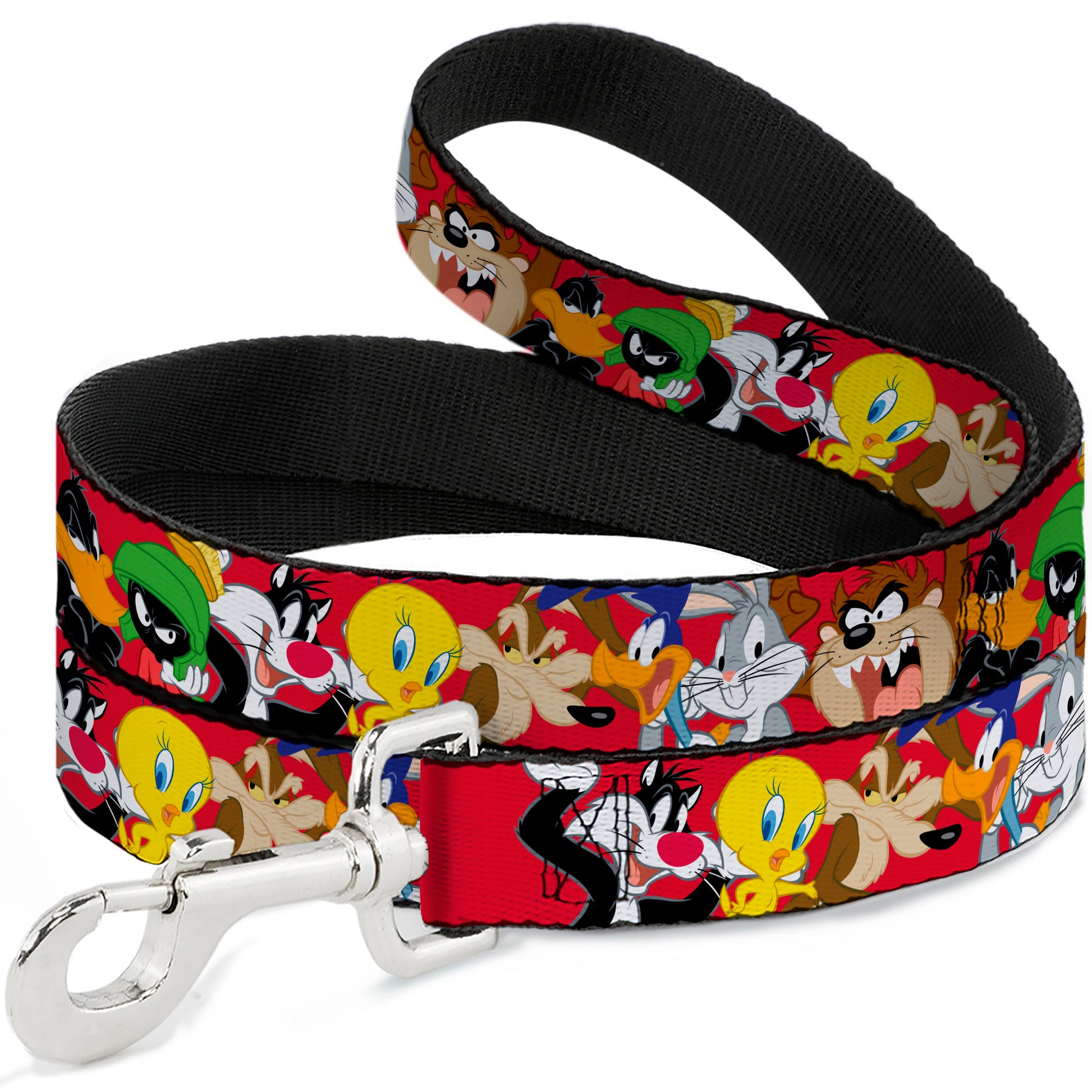 Dog Leash - Looney Tunes Eight Character Faces Red Dog Leashes Looney Tunes