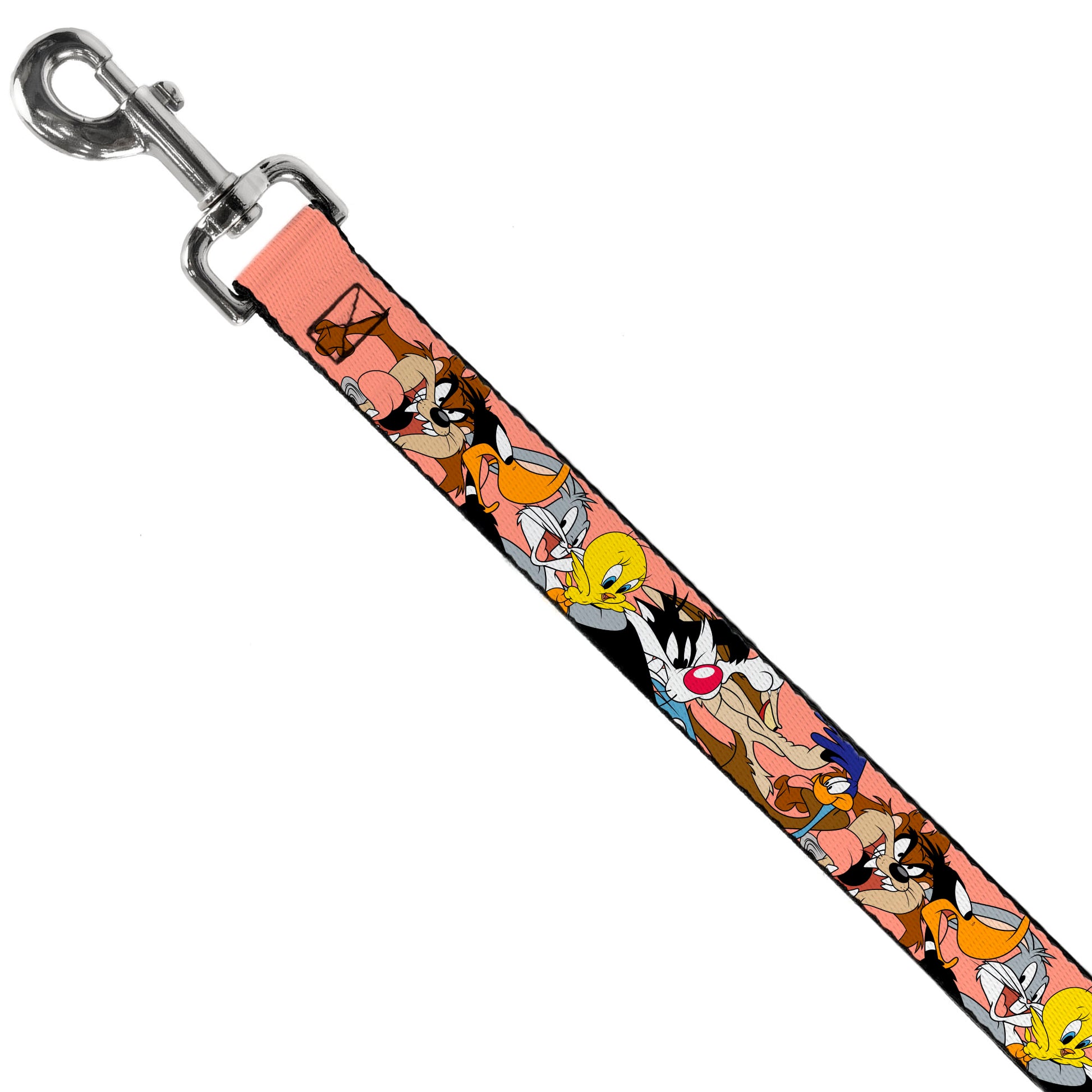 Dog Leash - Looney Tunes Seven Character Poses Stacked Peach Dog Leashes Looney Tunes