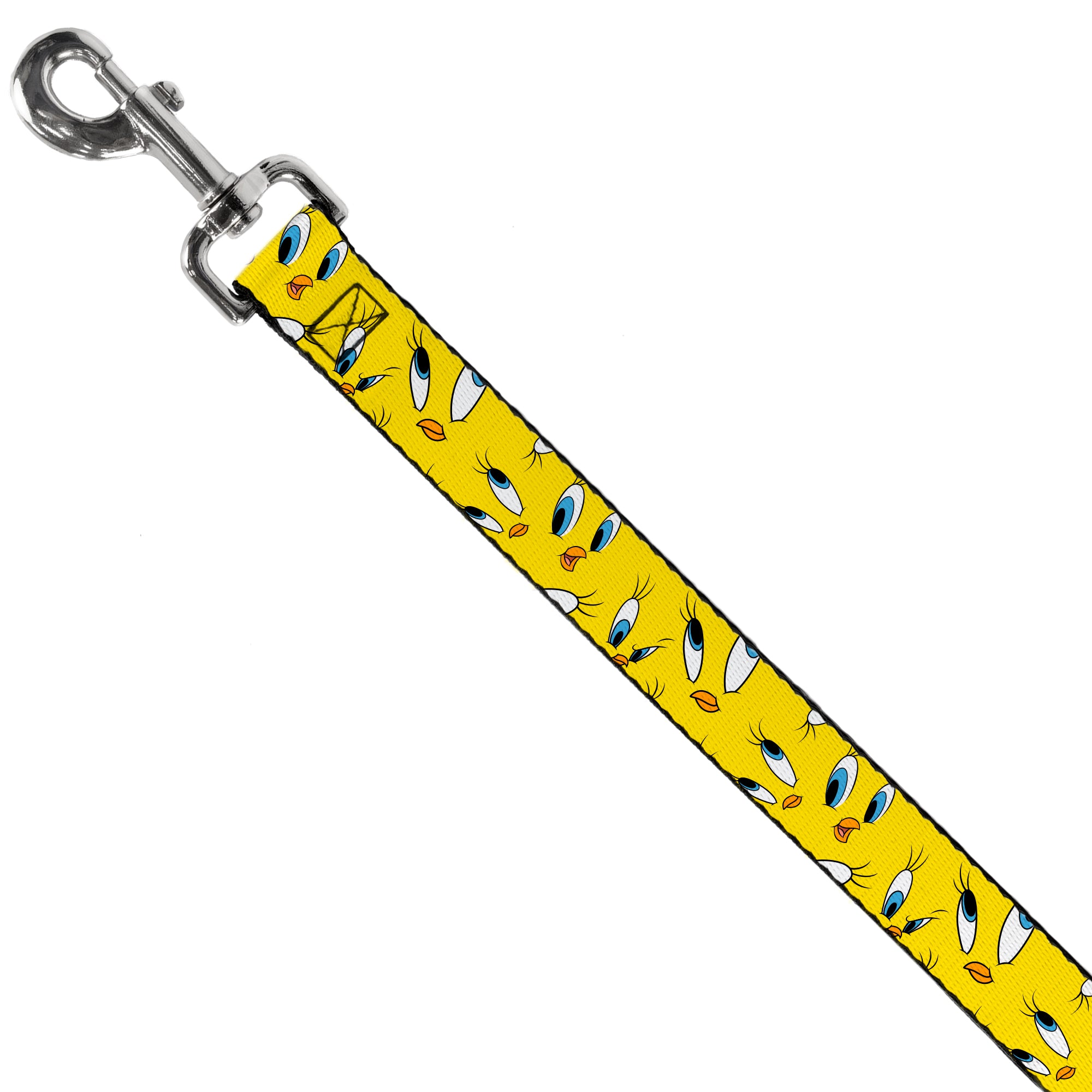 Dog Leash - Tweety Expression and Eyes Scattered Yellow Dog Leashes Looney Tunes