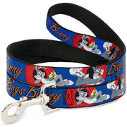 Dog Leash - BUGS BUNNY w/Bugs Poses Blue Dog Leashes Looney Tunes