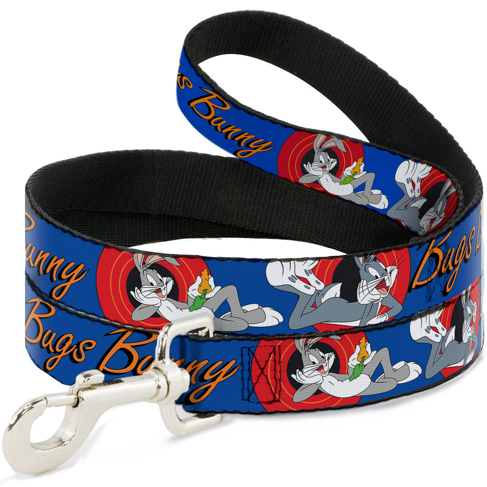 Dog Leash - BUGS BUNNY w/Bugs Poses Blue Dog Leashes Looney Tunes