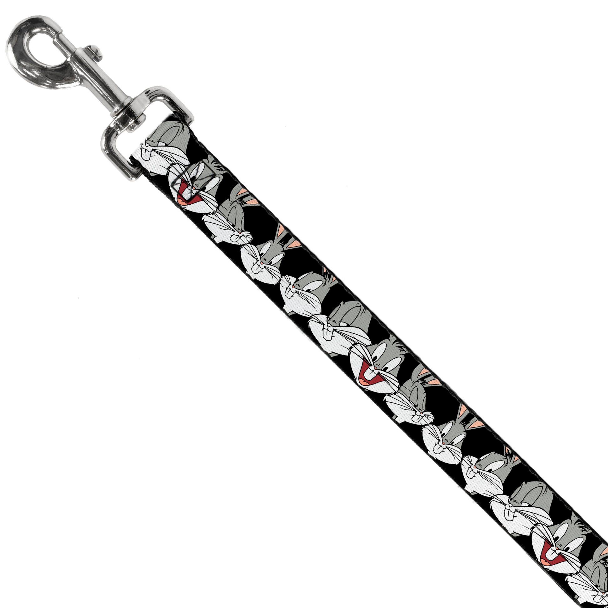 Dog Leash - Bugs Bunny CLOSE-UP Expressions Black Dog Leashes Looney Tunes