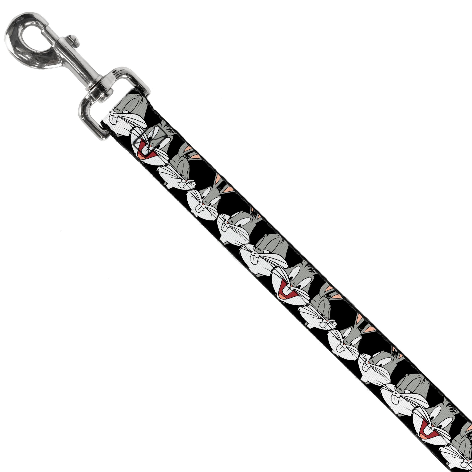 Dog Leash - Bugs Bunny CLOSE-UP Expressions Black Dog Leashes Looney Tunes