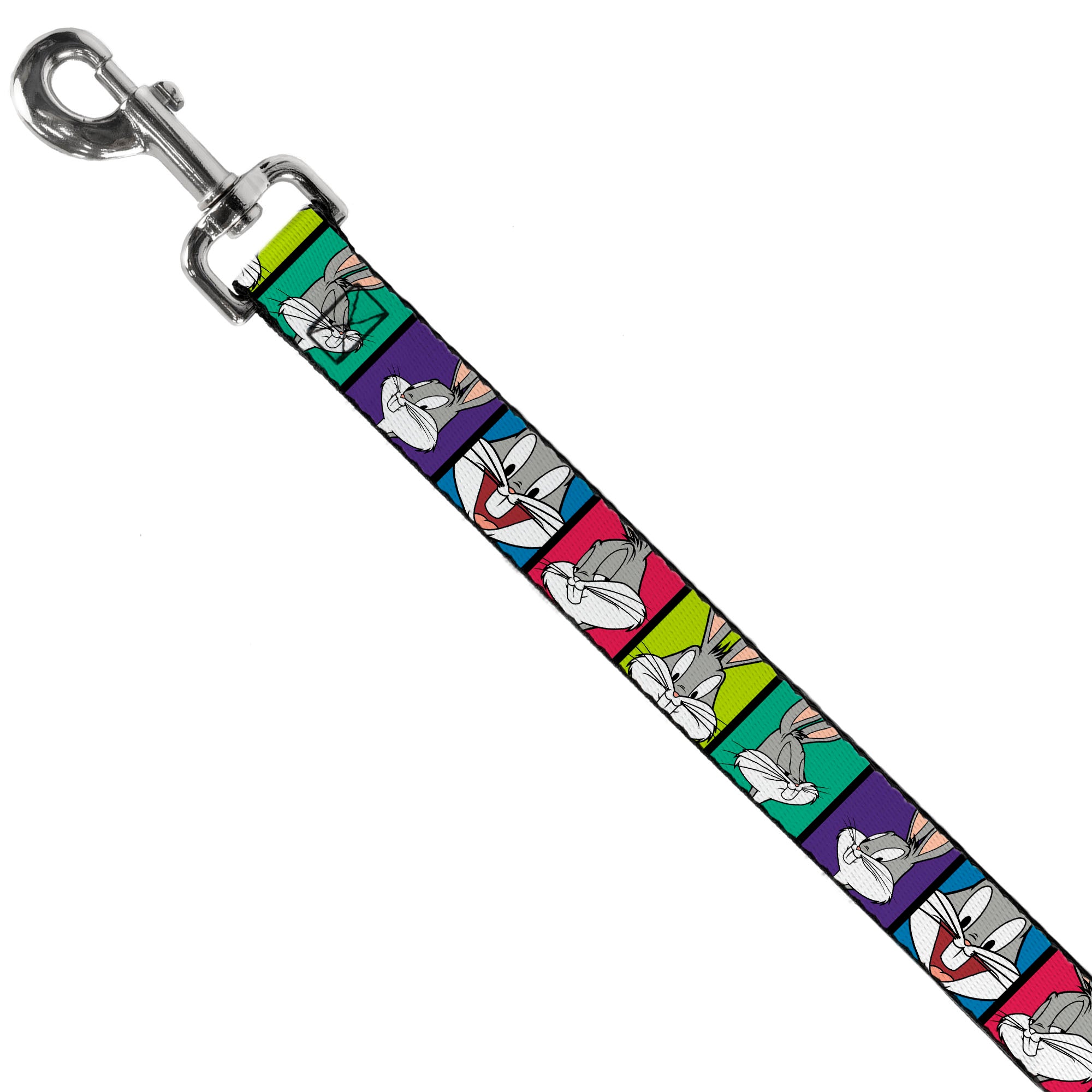 Dog Leash - Bugs Bunny Expression Blocks Multi Color Dog Leashes Looney Tunes