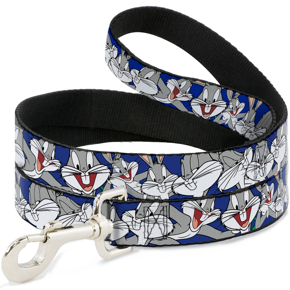 Dog Leash - Bugs Bunny CLOSE-UP Poses Blue Dog Leashes Looney Tunes