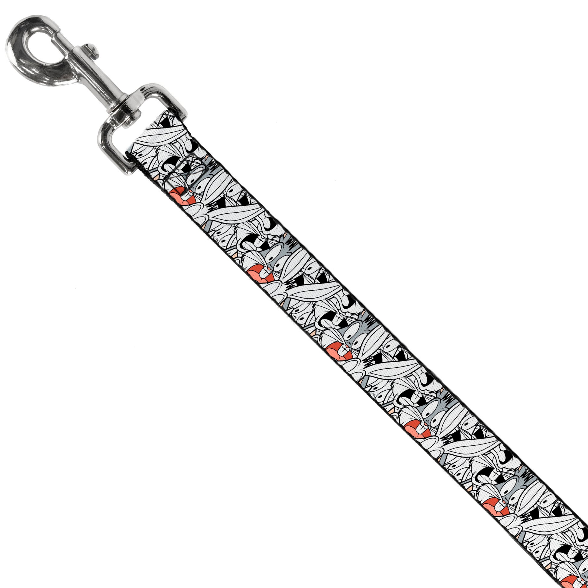 Dog Leash - Bugs Bunny Expressions Stacked White/Black/Gray Dog Leashes Looney Tunes
