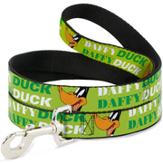 Dog Leash - DAFFY DUCK w/Face CLOSE-UP Greens Dog Leashes Looney Tunes