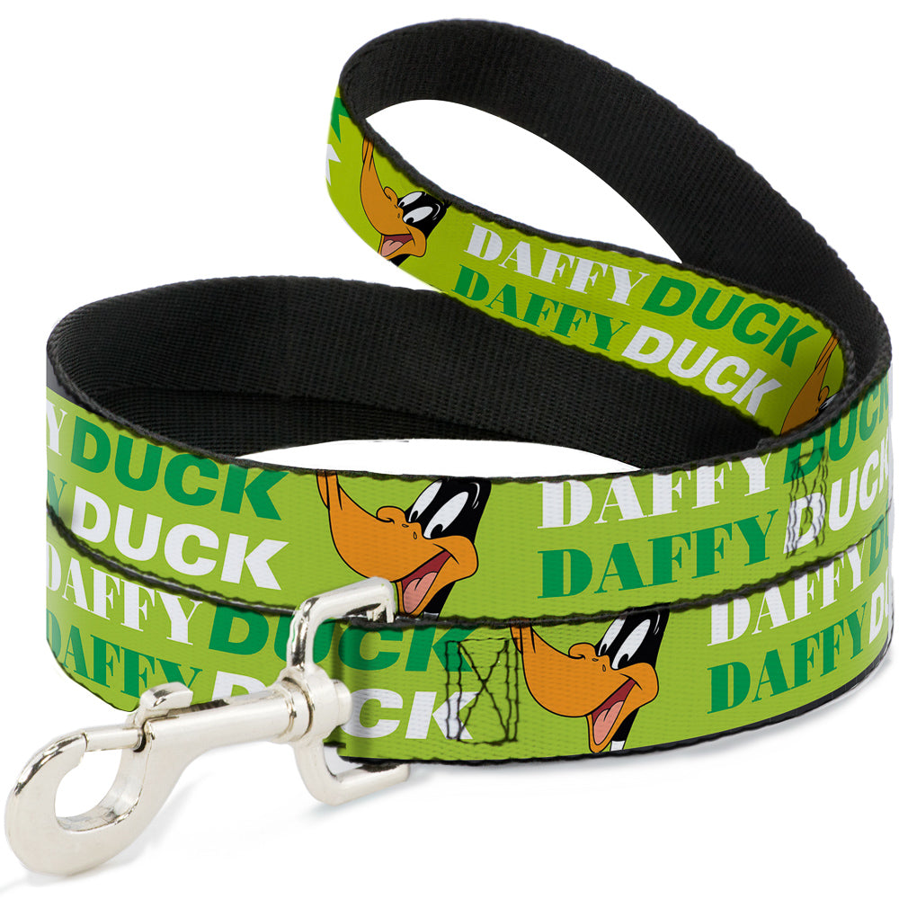 Dog Leash - DAFFY DUCK w/Face CLOSE-UP Greens Dog Leashes Looney Tunes