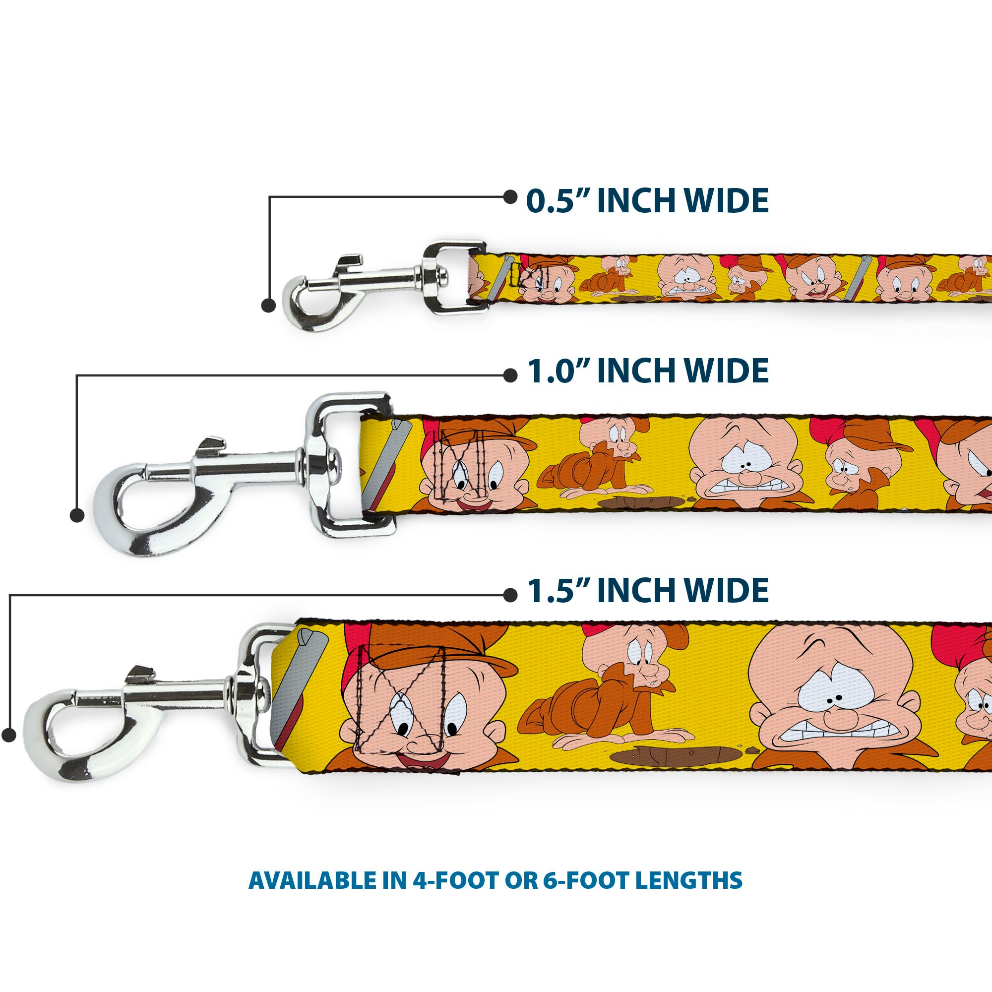 Dog Leash - Elmer Fudd Expressions Yellow Dog Leashes Looney Tunes