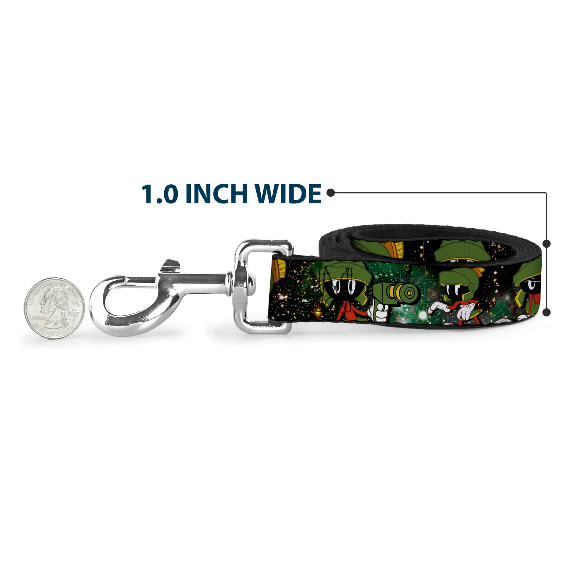 Dog Leash - Marvin the Martian 4-Poses Galaxy Dog Leashes Looney Tunes