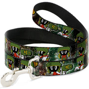 Dog Leash - Marvin the Martian 4-Poses Galaxy Dog Leashes Looney Tunes