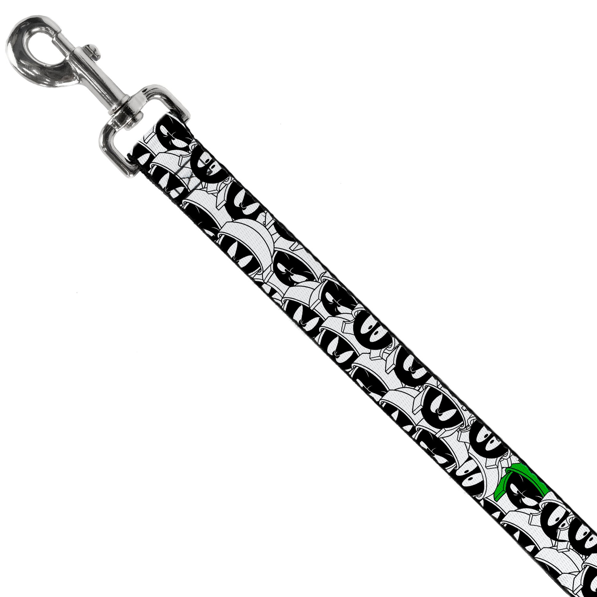 Dog Leash - Marvin the Martian Expressions Stacked White/Black/Green/Gold Dog Leashes Looney Tunes