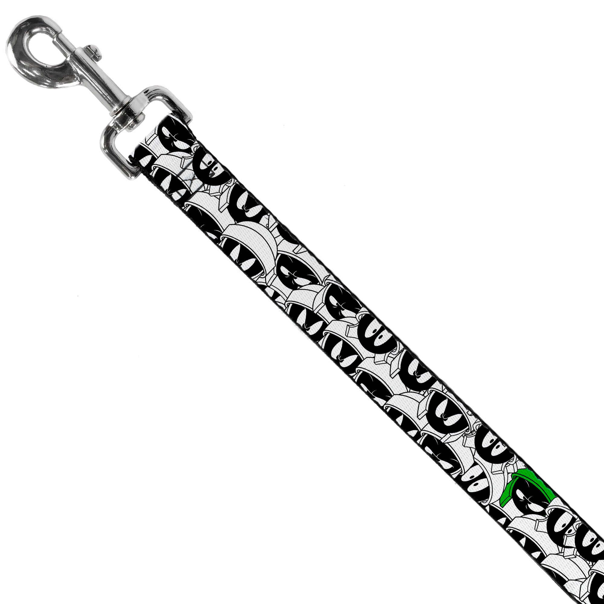Dog Leash - Marvin the Martian Expressions Stacked White/Black/Green/Gold Dog Leashes Looney Tunes