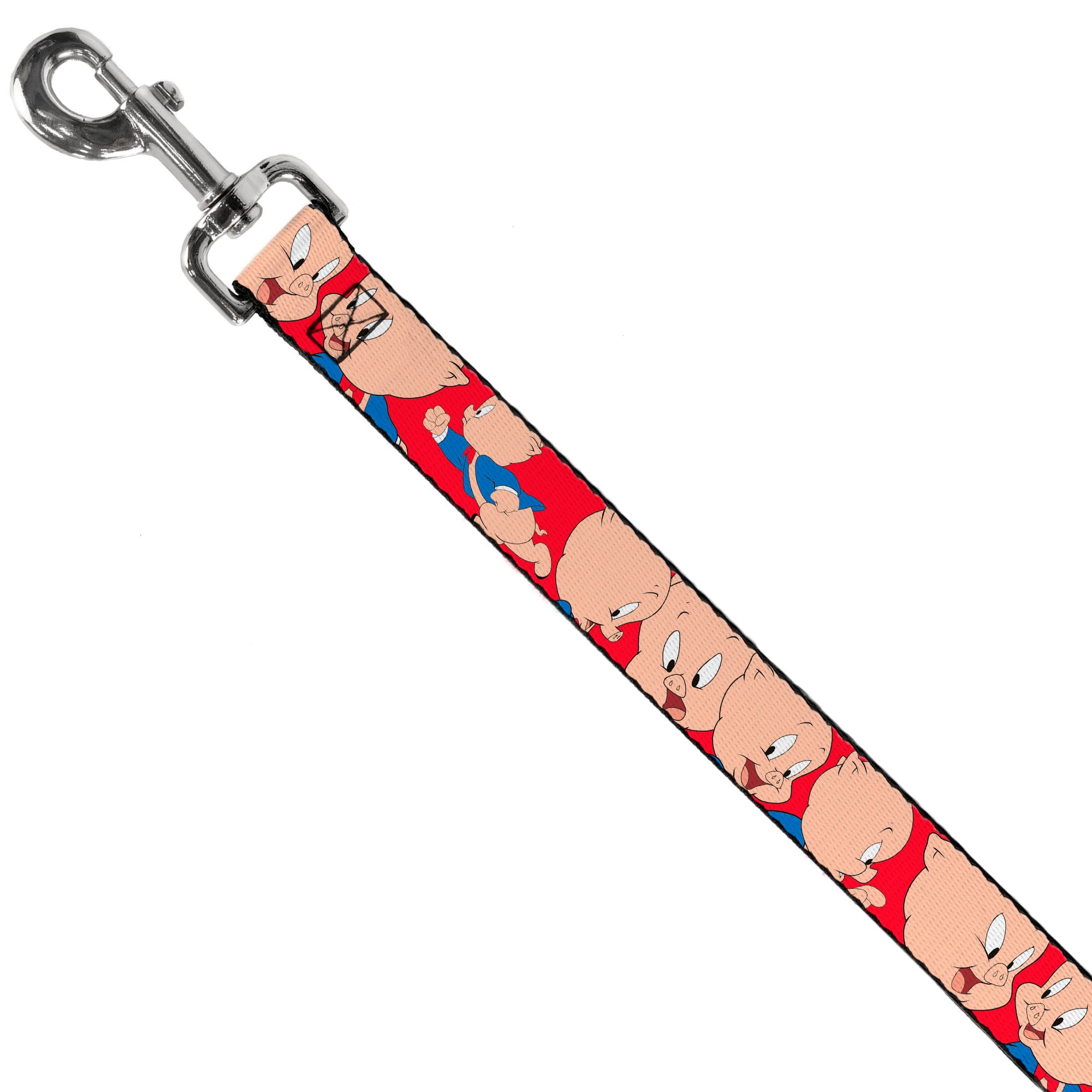 Dog Leash - Porky Pig Expressions Red Dog Leashes Looney Tunes