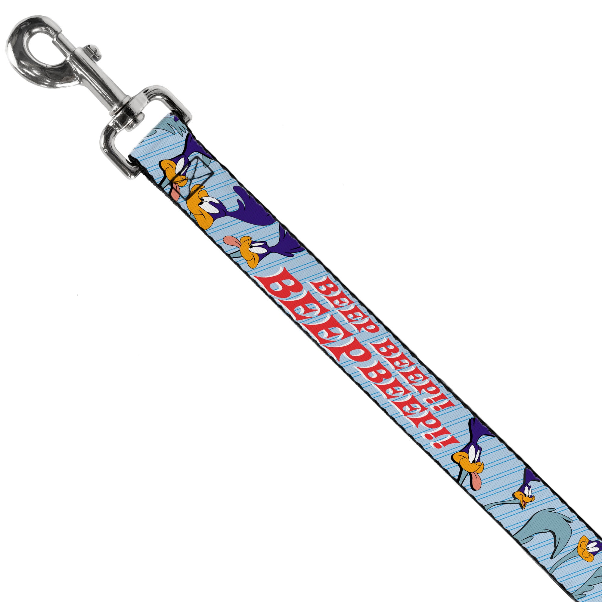 Dog Leash - MEEP MEEP!! w/Road Runner Poses Baby Blue Dog Leashes Looney Tunes
