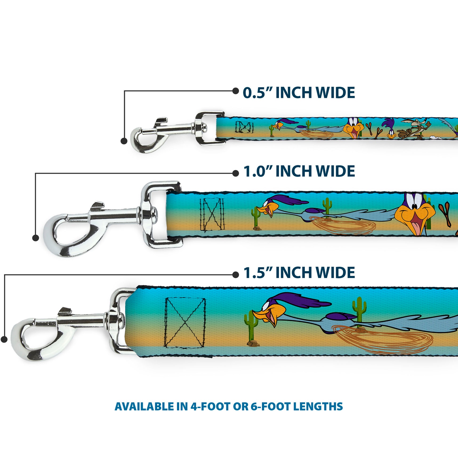 Dog Leash - Road Runner/Wile E. Coyote Scene1 Desert Dog Leashes Looney Tunes