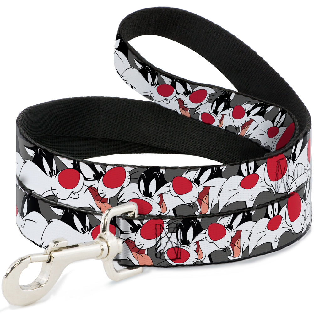 Dog Leash - Sylvester the Cat Expressions Gray Dog Leashes Looney Tunes