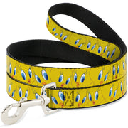 Dog Leash - Tweety Bird Expressions Yellow Dog Leashes Looney Tunes