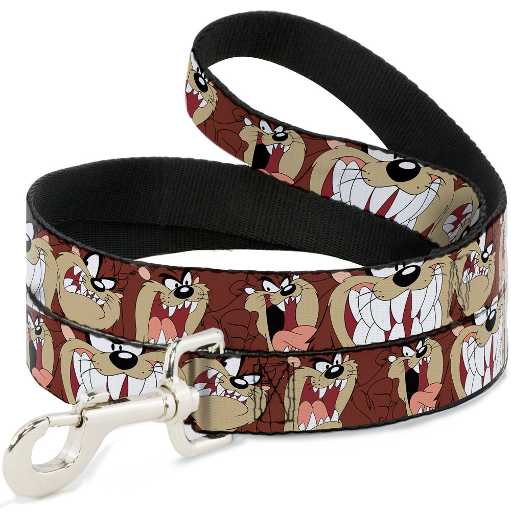 Dog Leash - Tasmanian Devil Expressions Brown Dog Leashes Looney Tunes