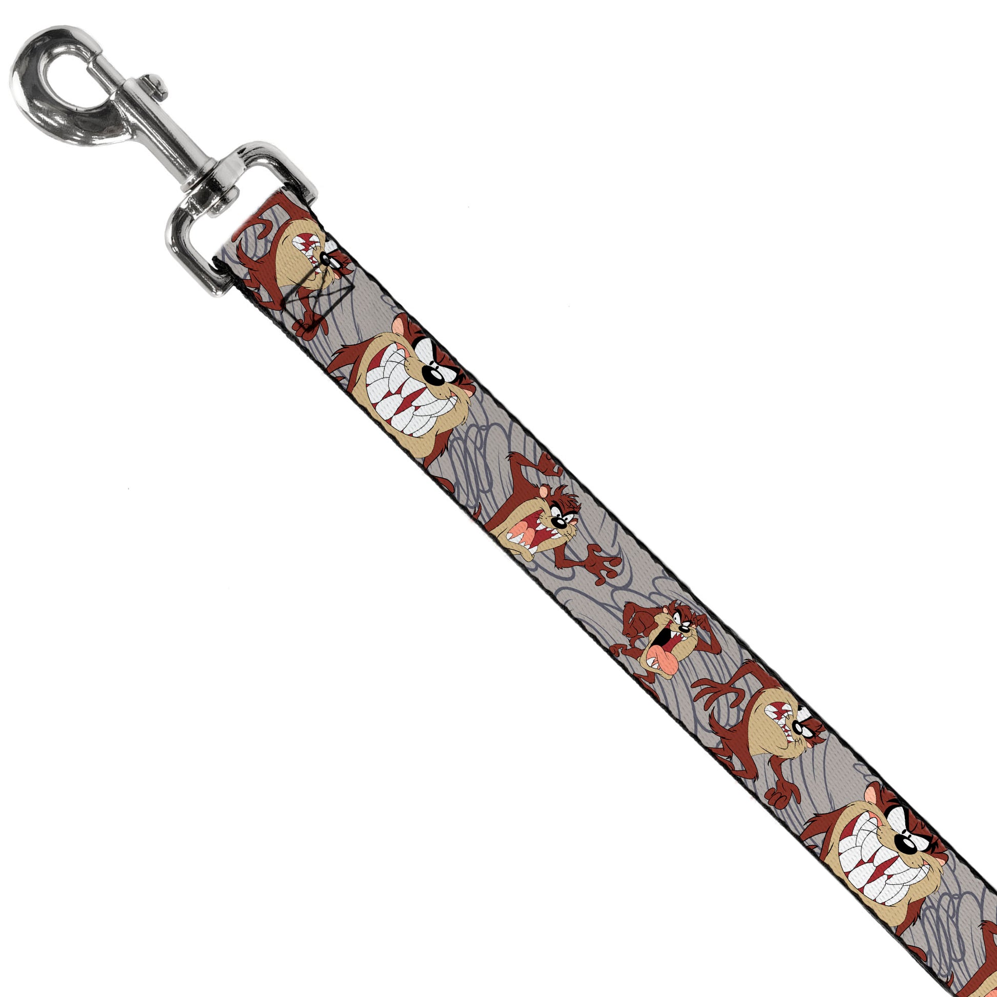 Dog Leash - Tasmanian Devil Expressions Gray Swirl Dog Leashes Looney Tunes