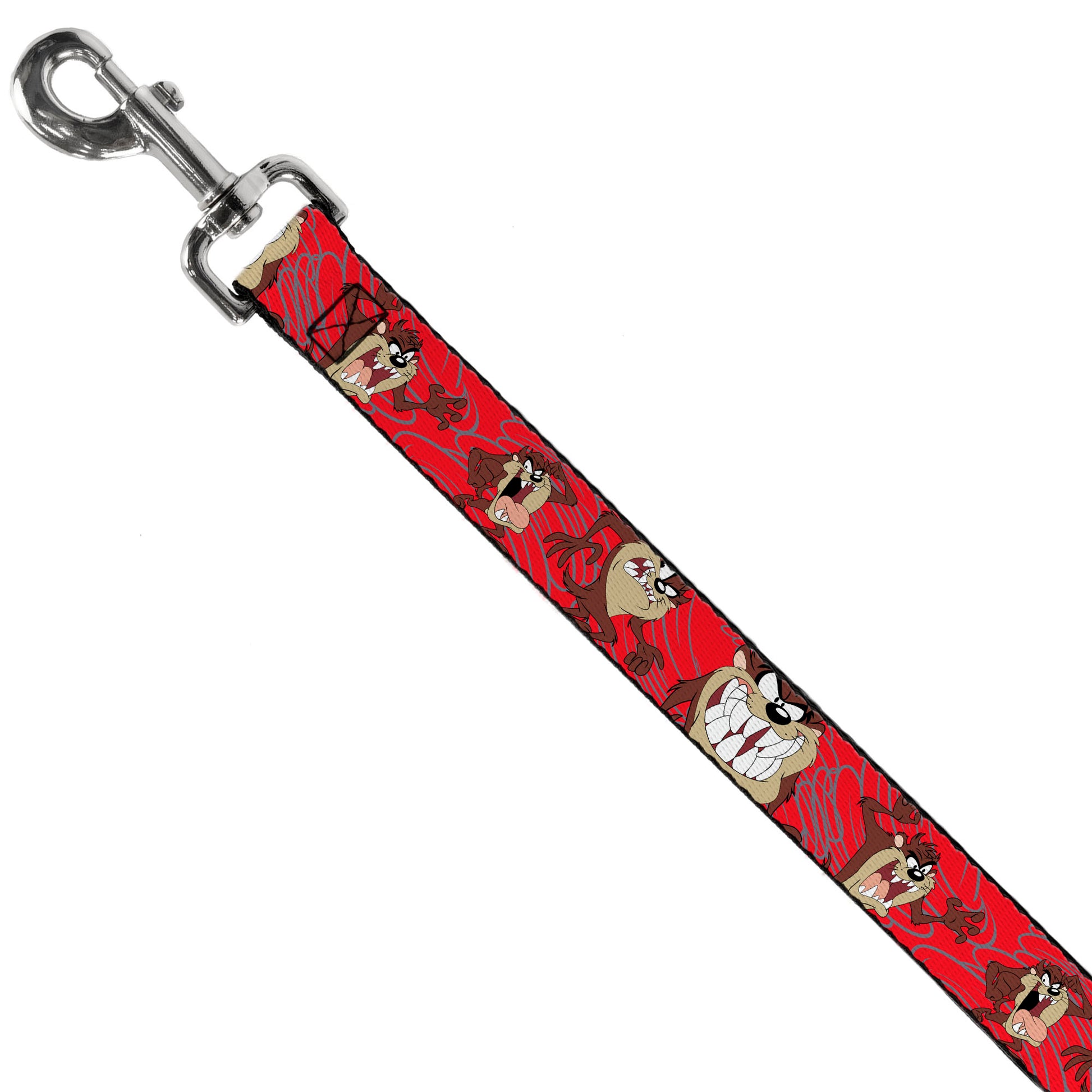 Dog Leash - Tasmanian Devil Expressions Red Swirl Dog Leashes Looney Tunes