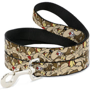 Dog Leash - Wile E. Coyote Expressions Stacked Dog Leashes Looney Tunes