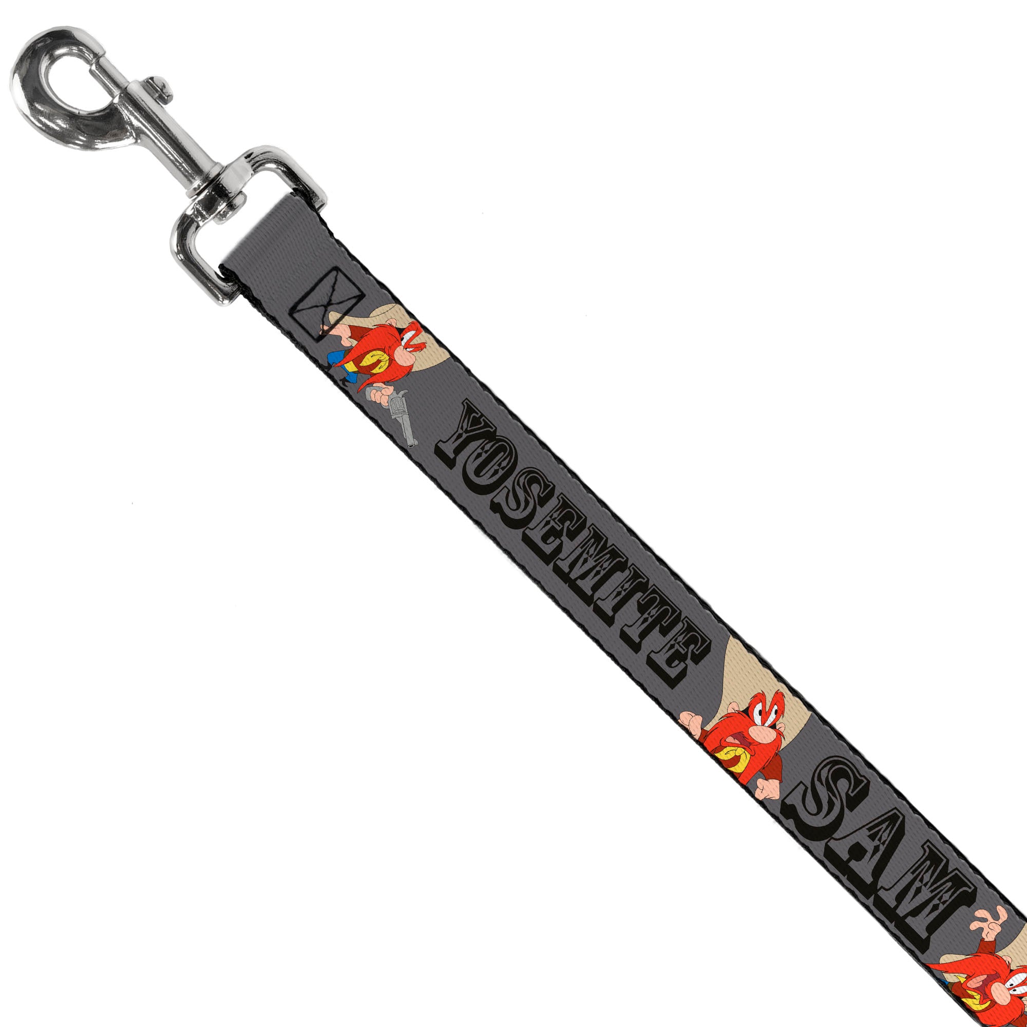 Dog Leash - YOSEMITE SAM w/Poses Gray Dog Leashes Looney Tunes