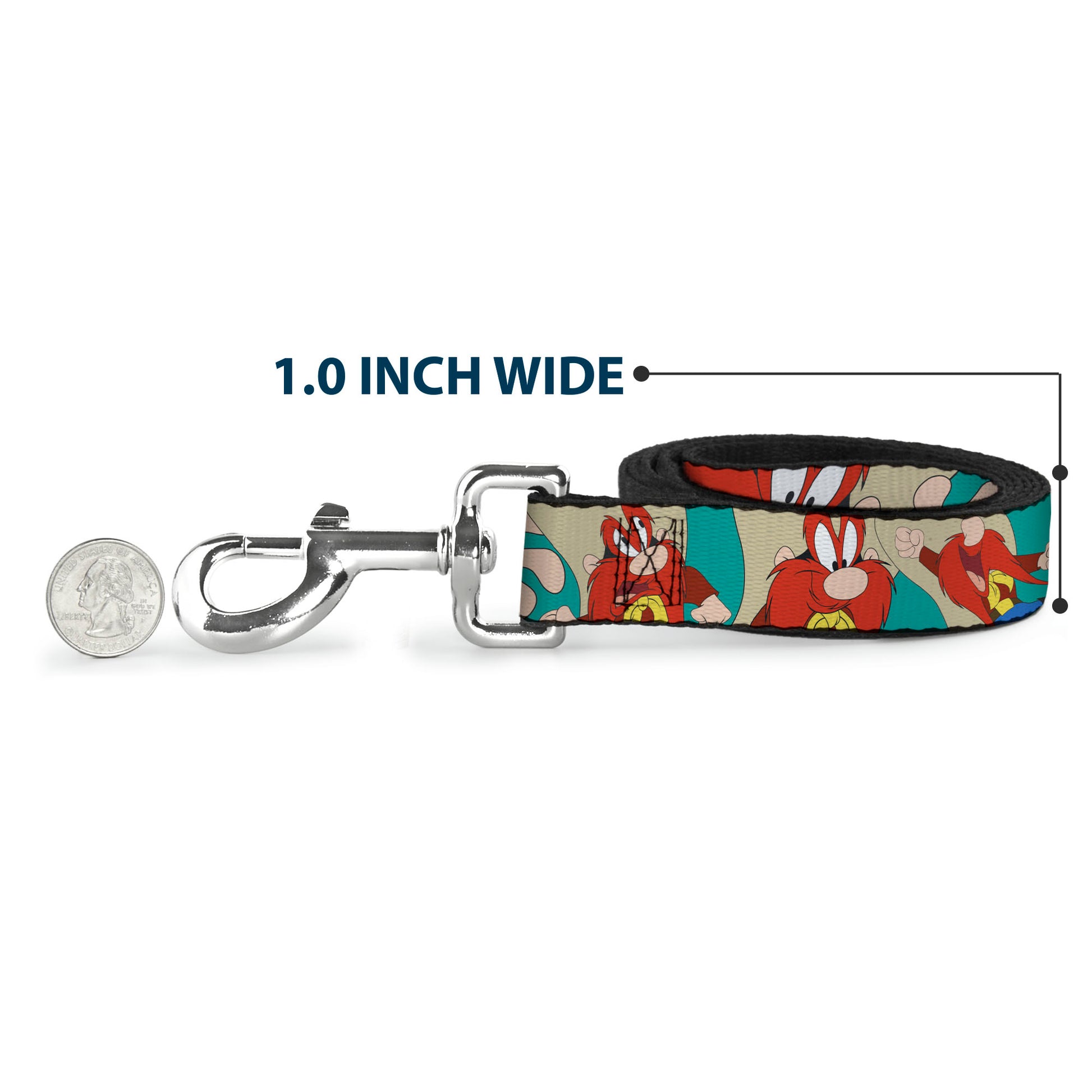 Dog Leash - Yosemite Sam Poses Turquoise Dog Leashes Looney Tunes