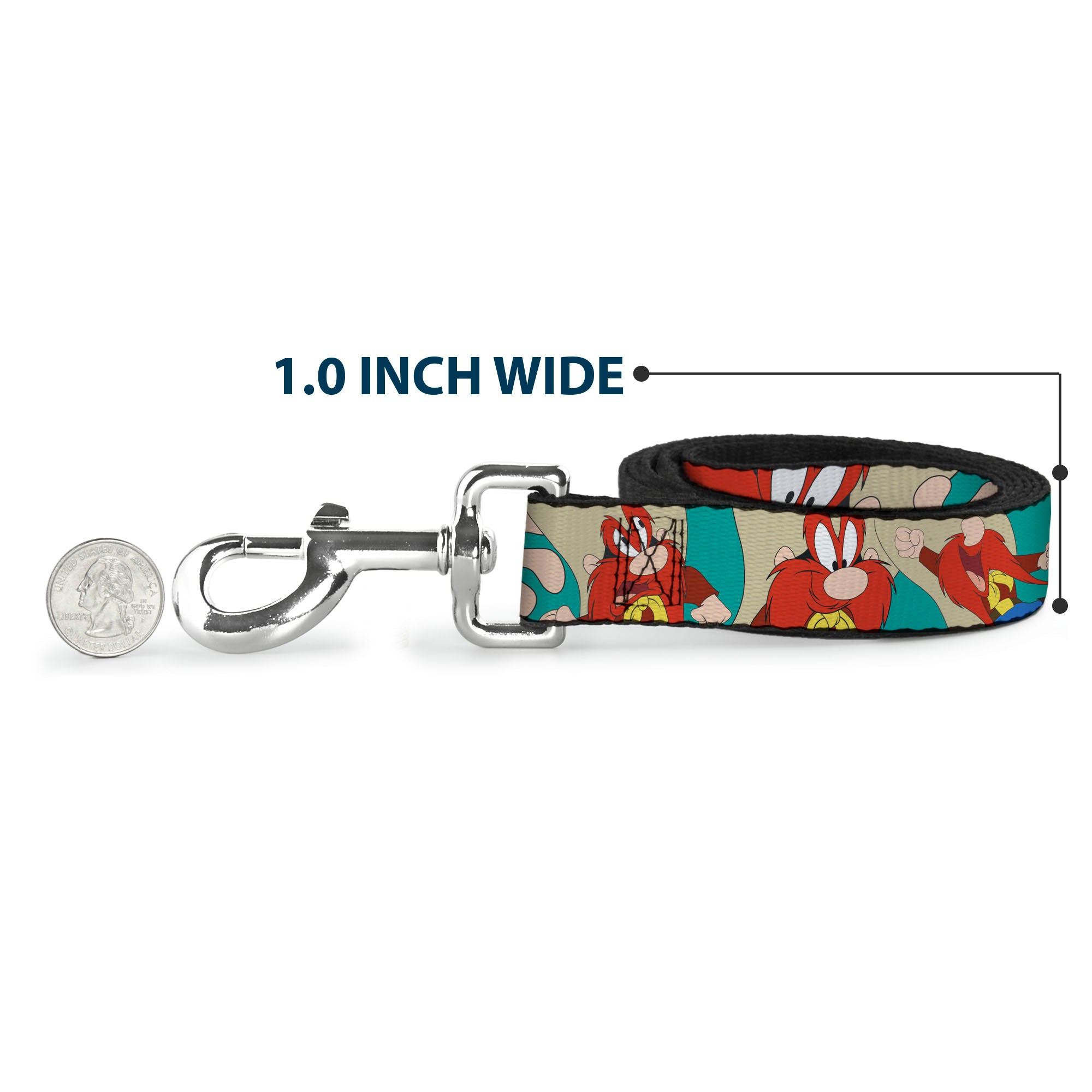 Dog Leash - Yosemite Sam Poses Turquoise Dog Leashes Looney Tunes