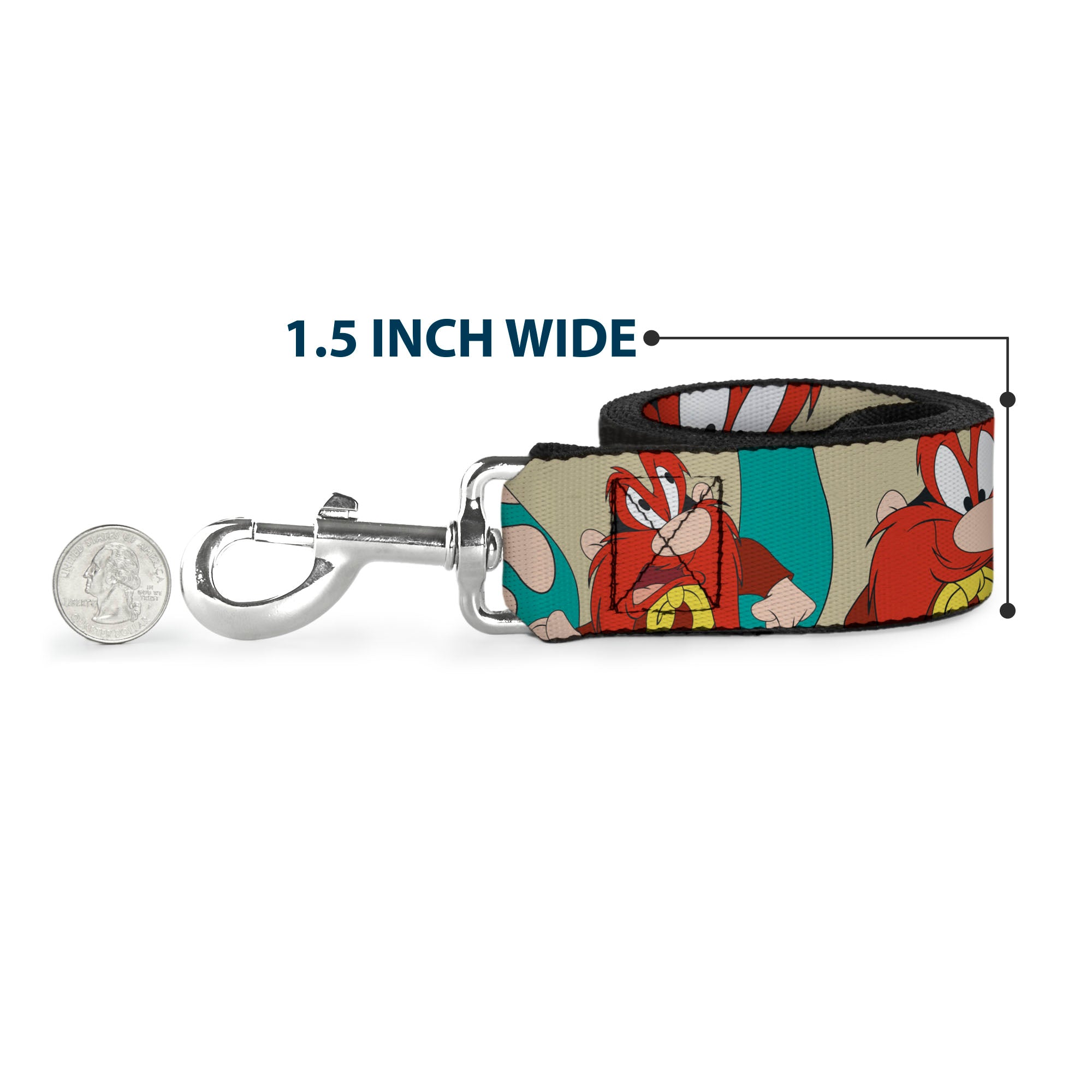 Dog Leash - Yosemite Sam Poses Turquoise Dog Leashes Looney Tunes