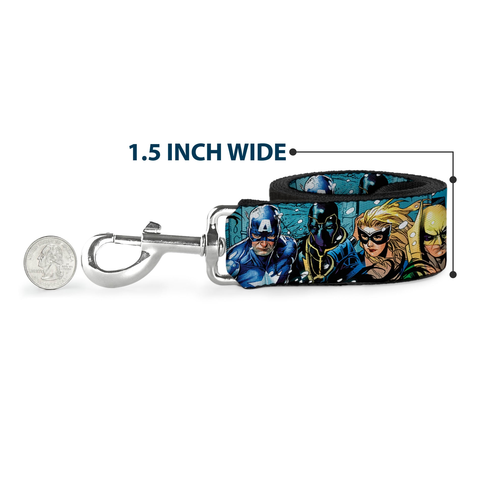 Dog Leash - New Avengers Group Snow Storm Pose Dog Leashes Marvel Comics