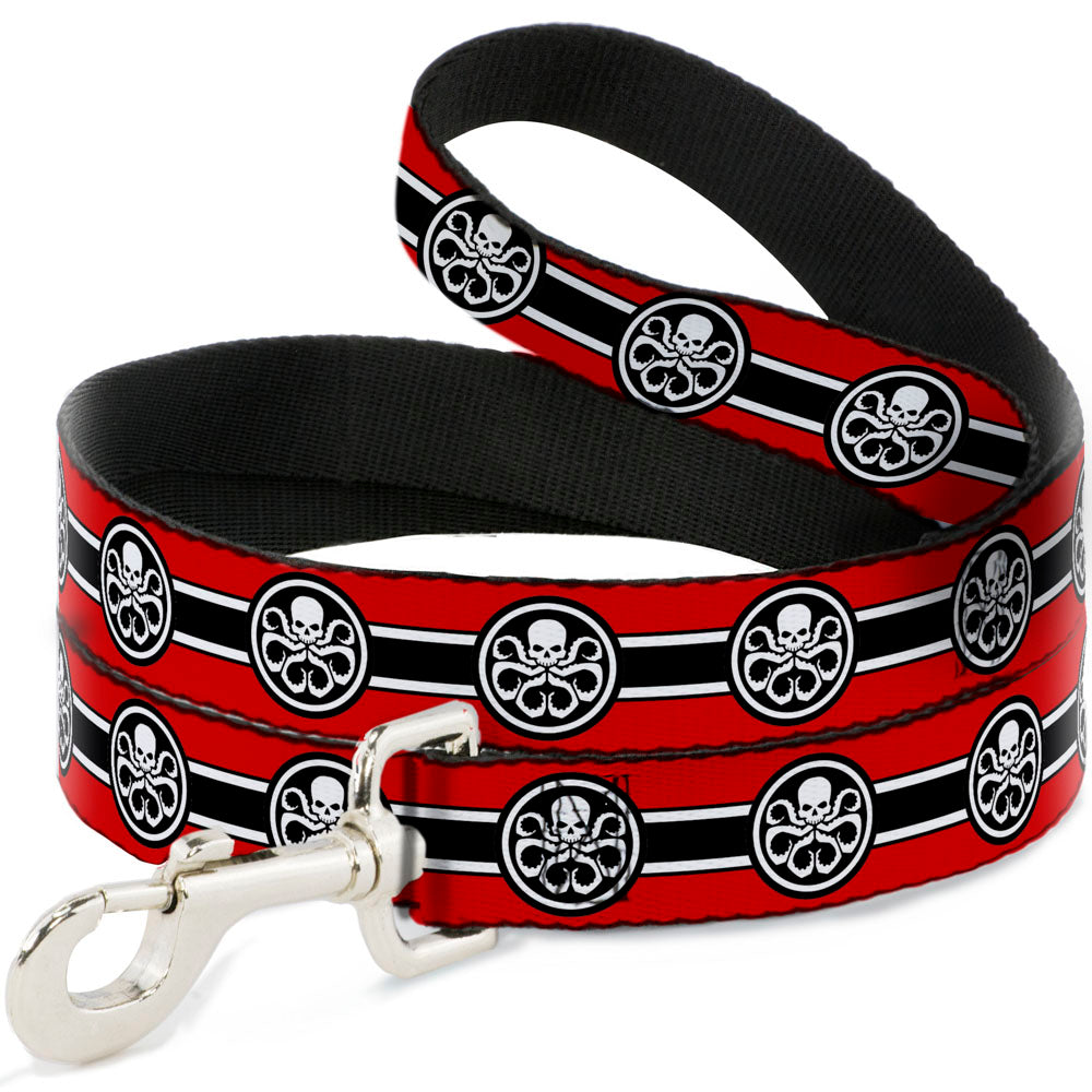 Dog Leash - HYDRA Logo/Stripe Red/Black/White Dog Leashes Marvel Comics